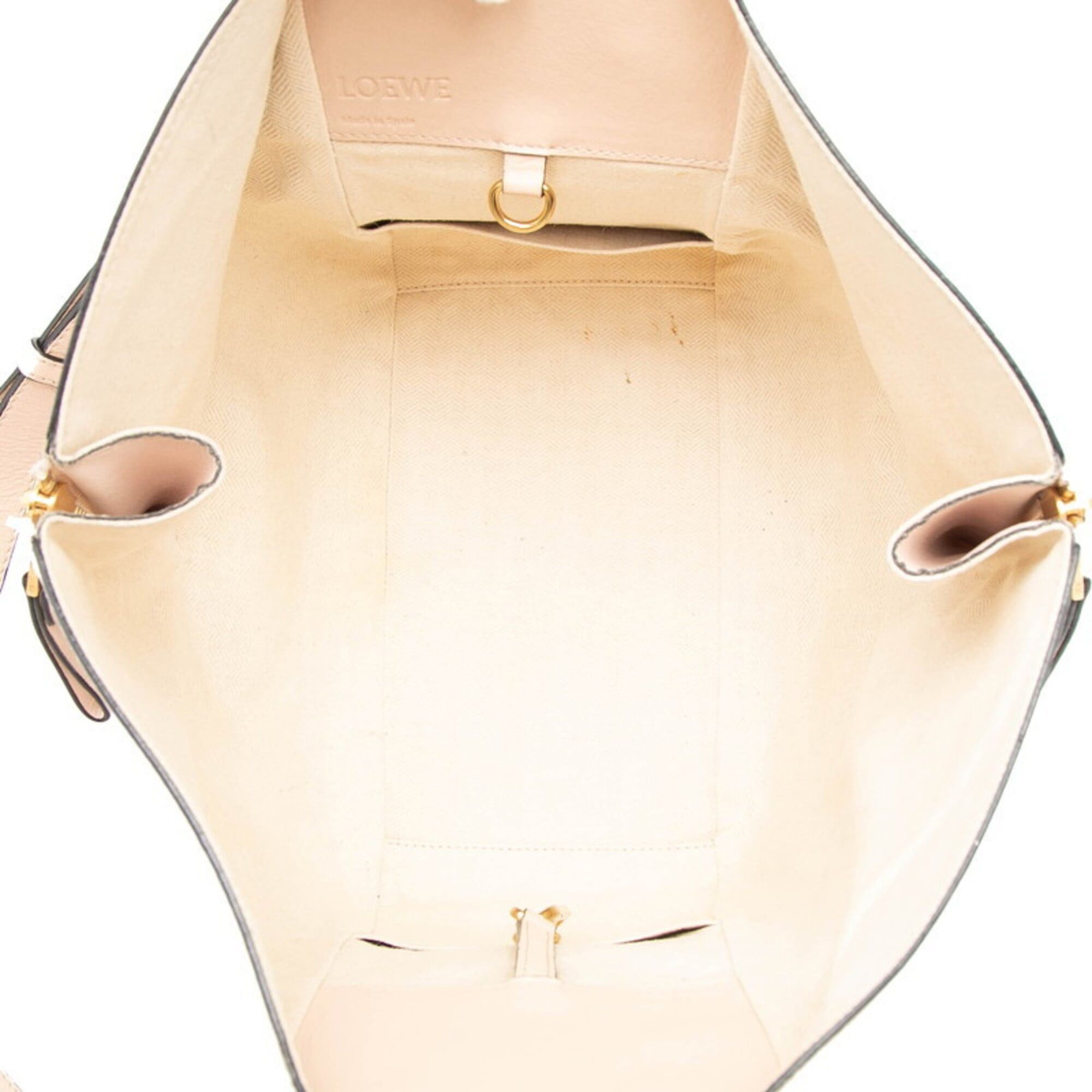 Loewe Loewe Hammock Small Handbag Shoulder Bag 2-Way Pink Beige Leather Women's LOEWE Size ONE SIZE - 4 Thumbnail