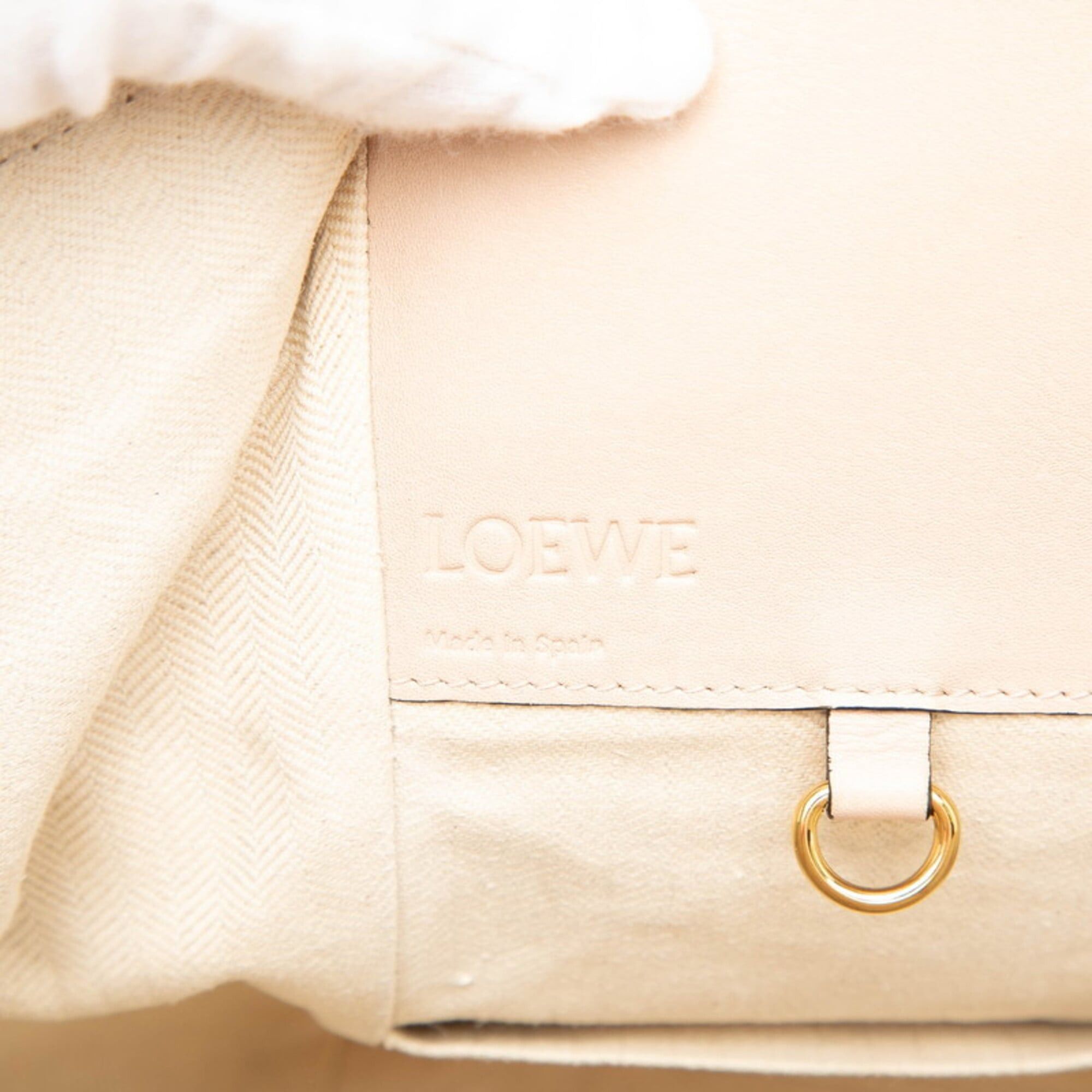 Loewe Loewe Hammock Small Handbag Shoulder Bag 2-Way Pink Beige Leather Women's LOEWE Size ONE SIZE - 5 Thumbnail