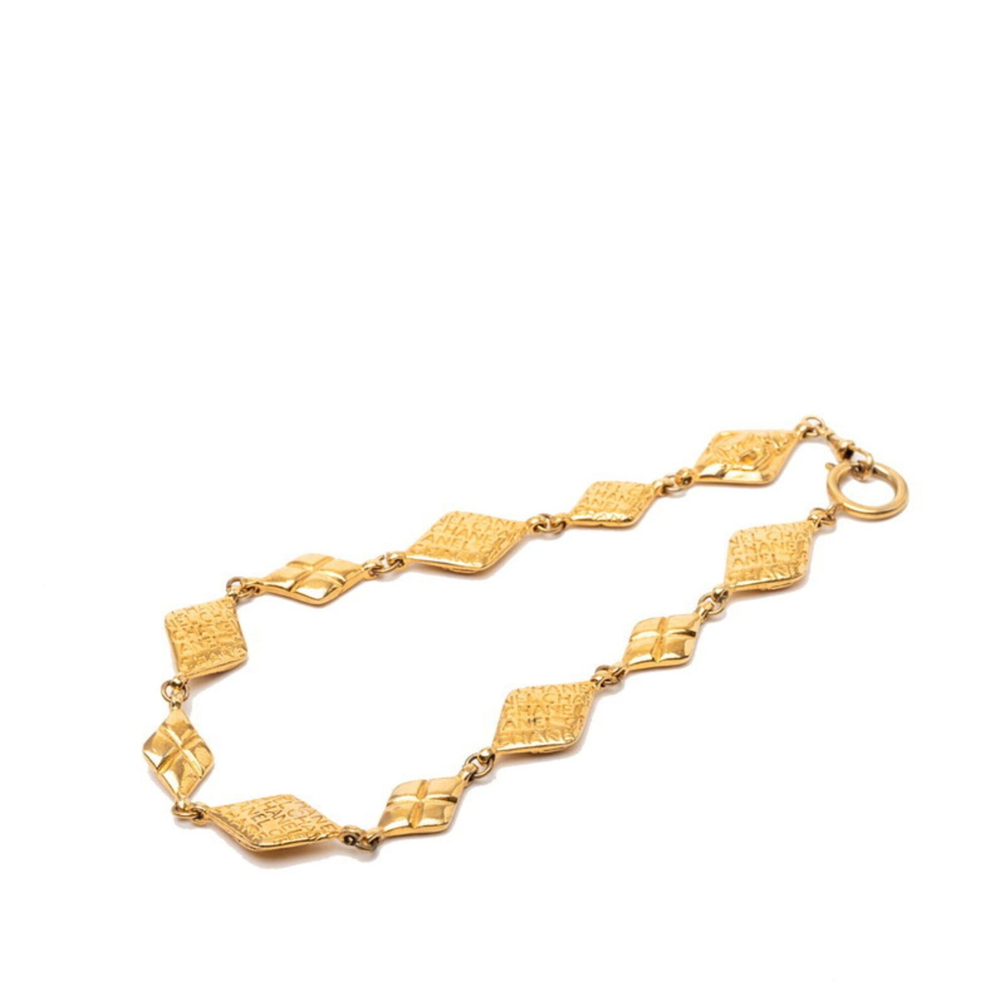 Chanel Chanel Mademoiselle Matelassé Diamond-Shaped Necklace, Gold Plated, Women's. Size ONE SIZE - 2 Thumbnail