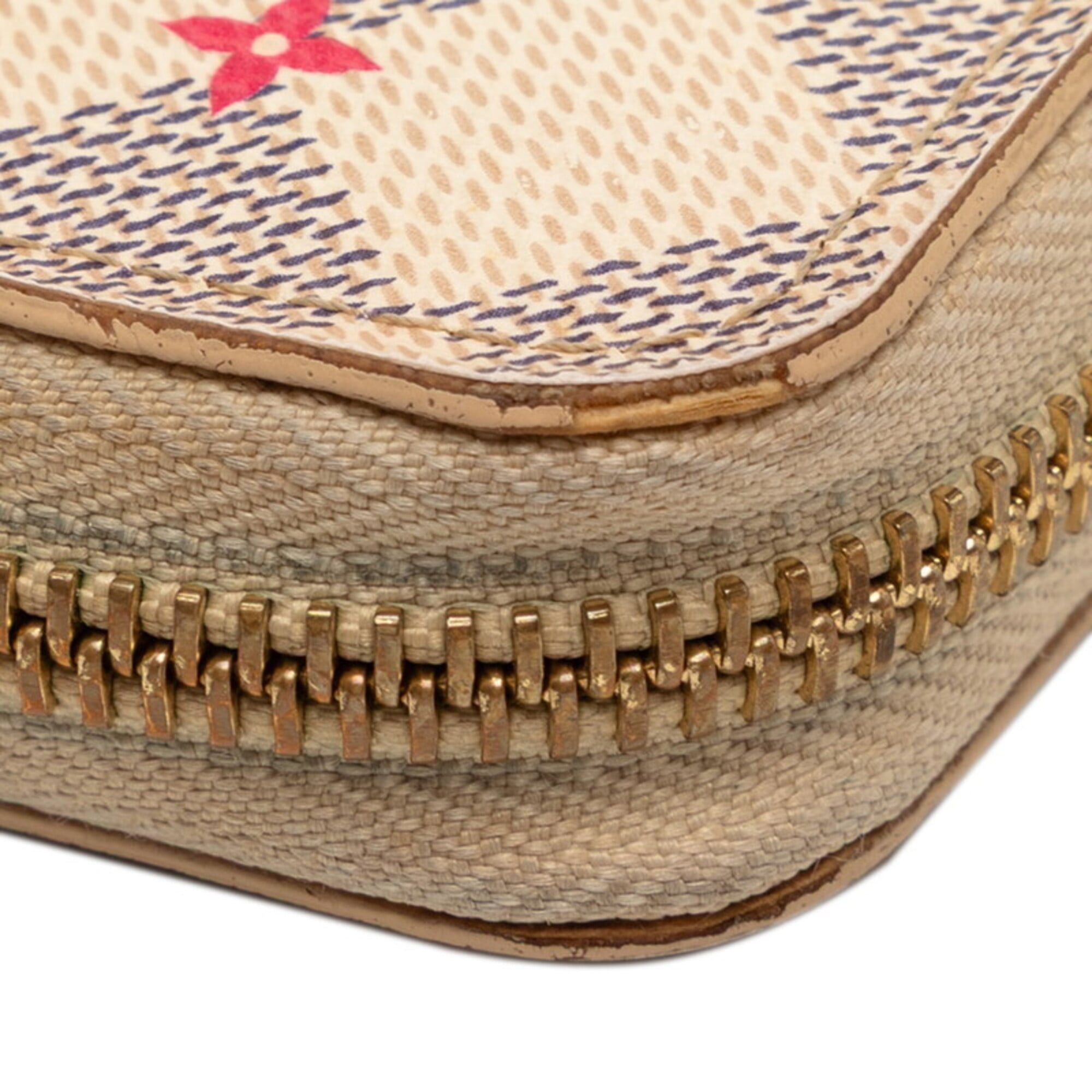 Louis Vuitton Louis Vuitton Damier Azur Zippy Wallet Studded Long Round Zipper N64615 White Pink Women's LOUIS VUITTON Size ONE SIZE - 5 Thumbnail
