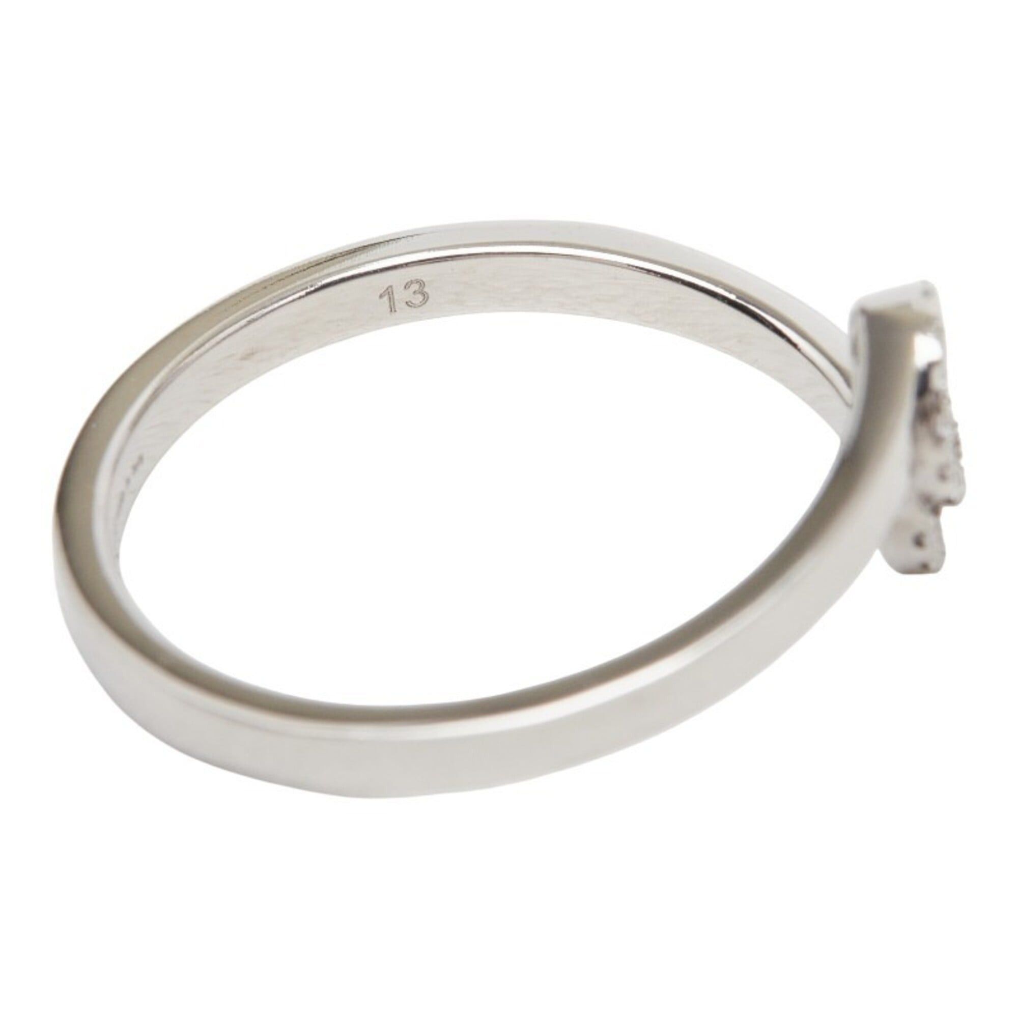 Gucci Gucci GG Running Ring, Size 13, 18KWG White Gold, Diamond, Au 750, Women's, GUCCI Size ONE SIZE - 6 Thumbnail