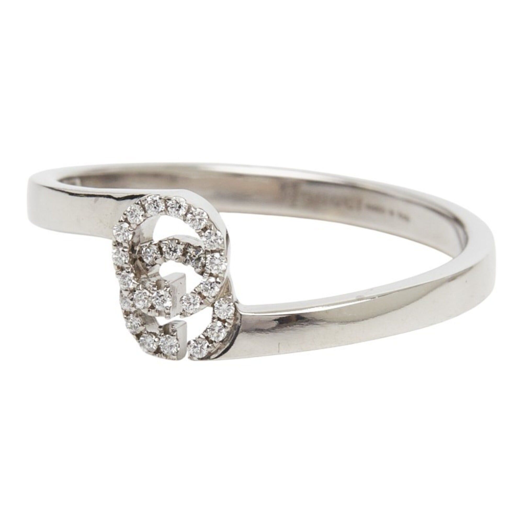 Gucci Gucci GG Running Ring, Size 13, 18KWG White Gold, Diamond, Au 750, Women's, GUCCI Size ONE SIZE - 2 Thumbnail