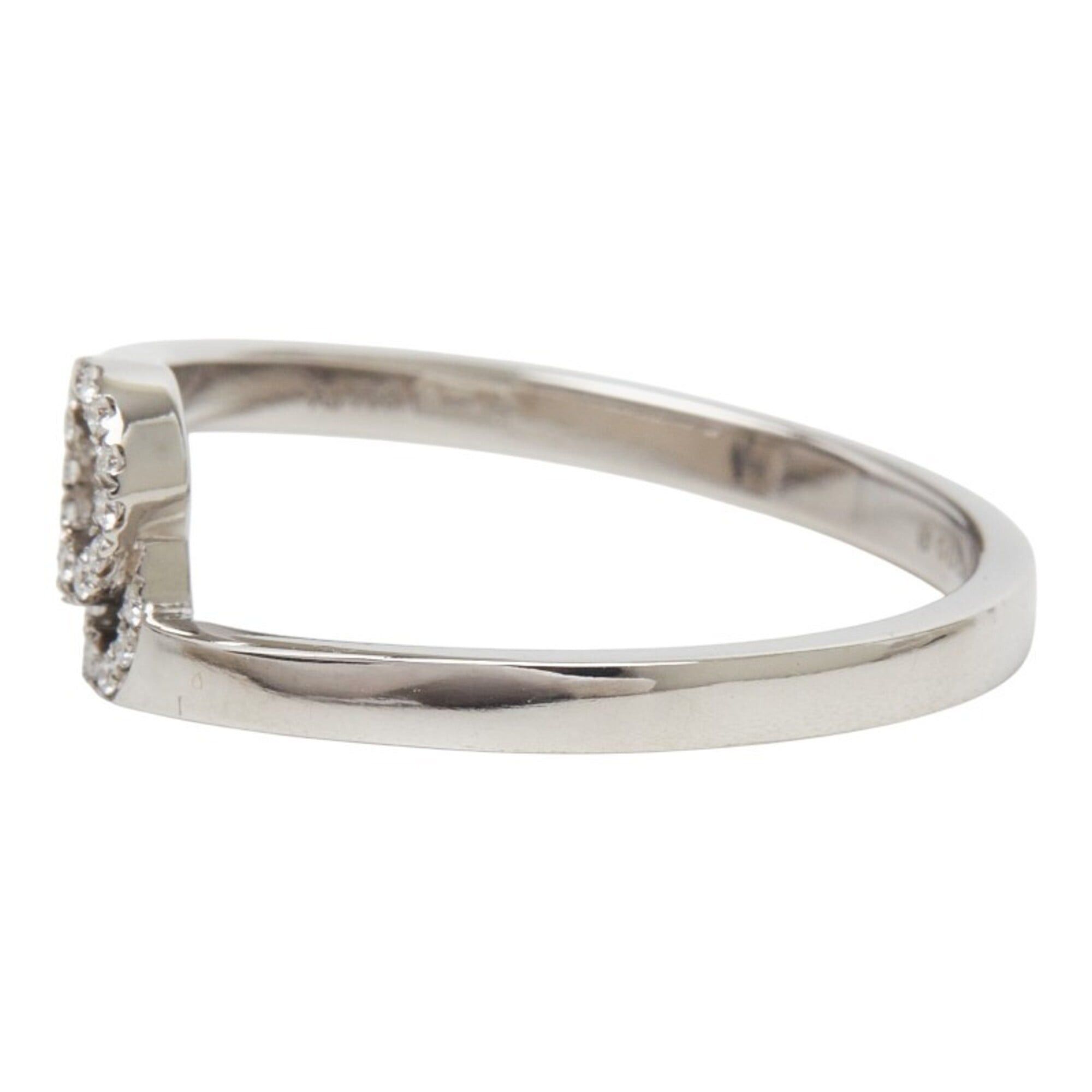 Gucci Gucci GG Running Ring, Size 13, 18KWG White Gold, Diamond, Au 750, Women's, GUCCI Size ONE SIZE - 3 Thumbnail