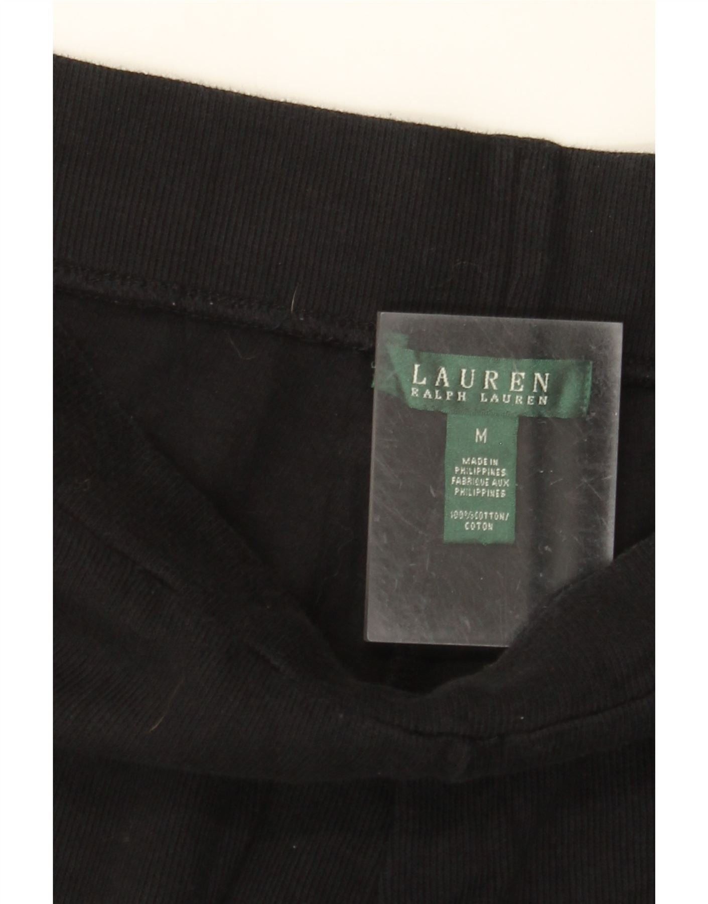 Ralph Lauren Womens Straight Chino Trousers Medium W30 L29 Black Cotton Size 30" / US 8 / IT 44 - 4 Thumbnail