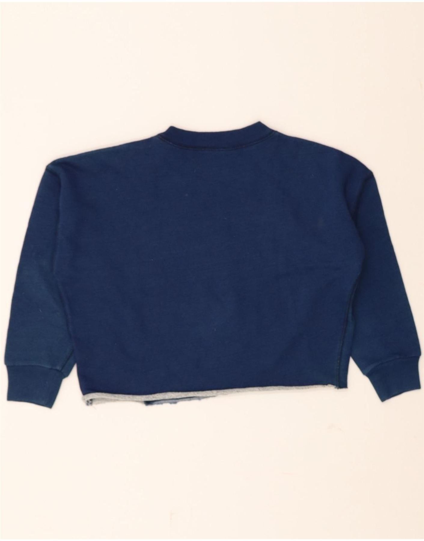 Diesel Womens Crop Sweatshirt Jumper UK 14 Medium Navy Blue Colourb Size M / US 6-8 / IT 42-44 - 2 Thumbnail