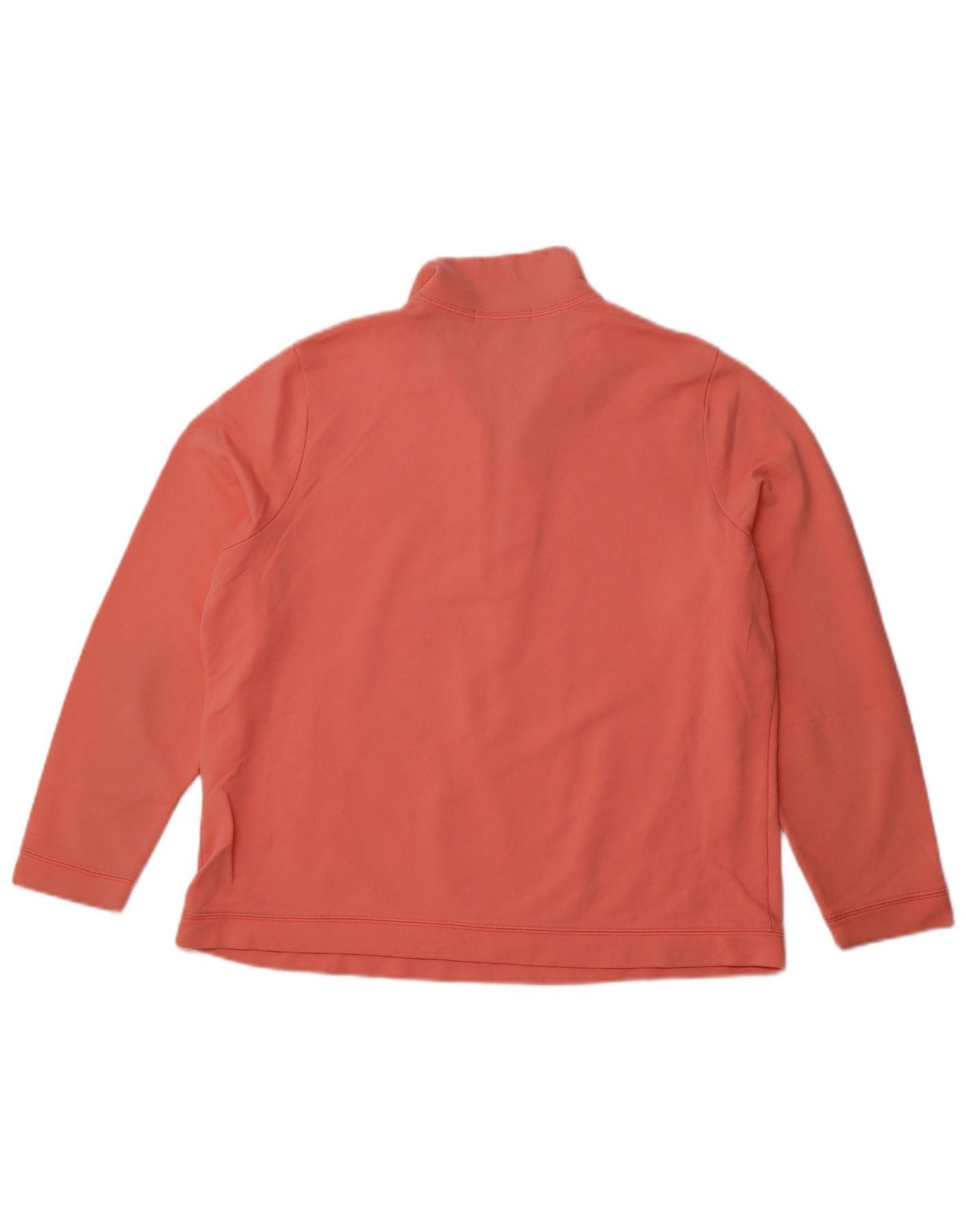 Ralph Lauren Womens Zip Neck Sweatshirt Jumper UK 18 XL Orange Cotton Size L / US 10 / IT 46 - 2 Thumbnail