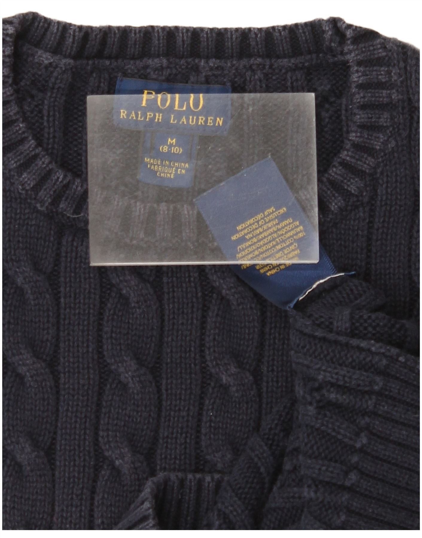 Polo Ralph Lauren Girls Crew Neck Jumper Sweater 8-9 YearsMedium Navy Blue Size S / US 4 / IT 40 - 3 Thumbnail