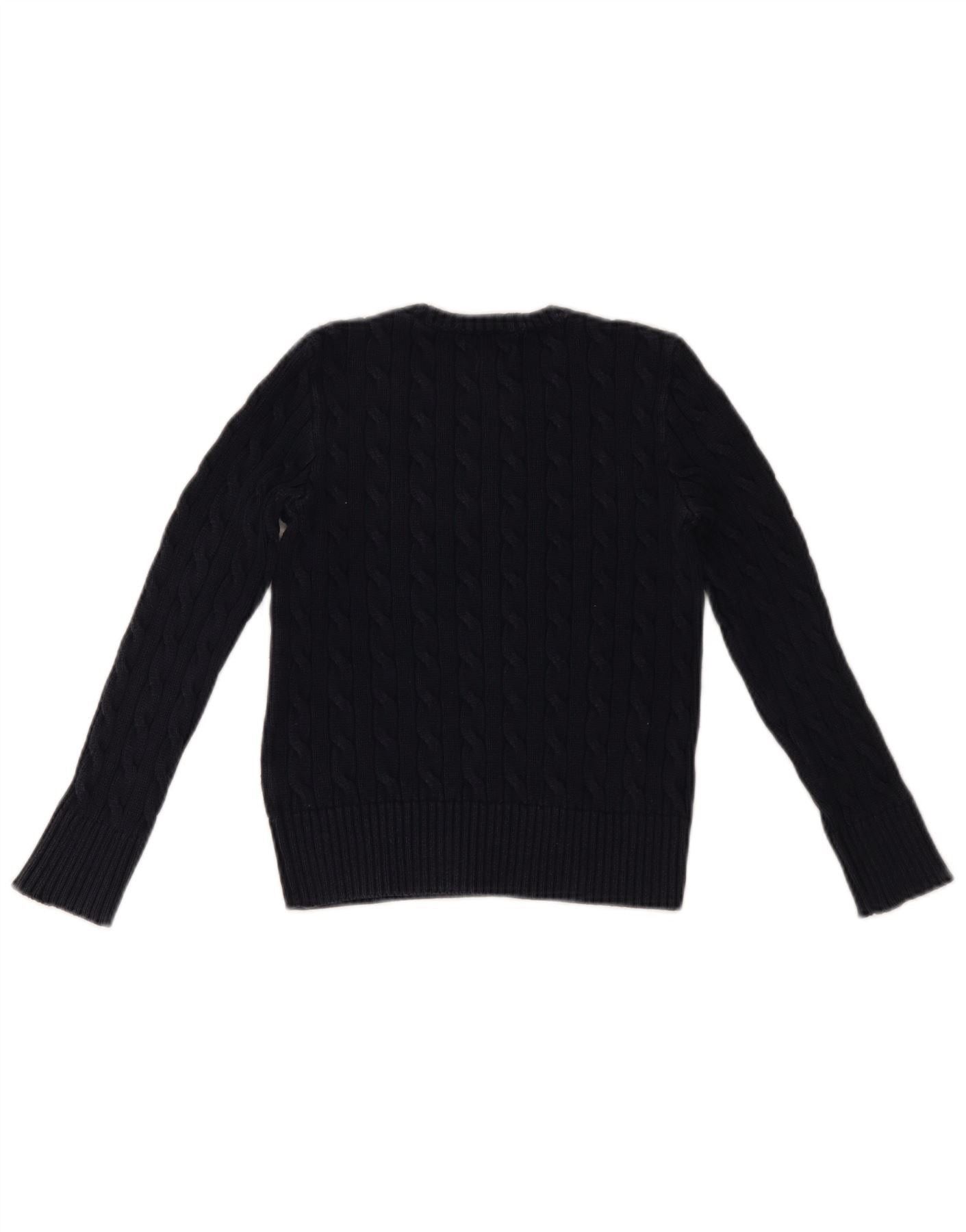 Polo Ralph Lauren Girls Crew Neck Jumper Sweater 8-9 YearsMedium Navy Blue Size S / US 4 / IT 40 - 2 Thumbnail
