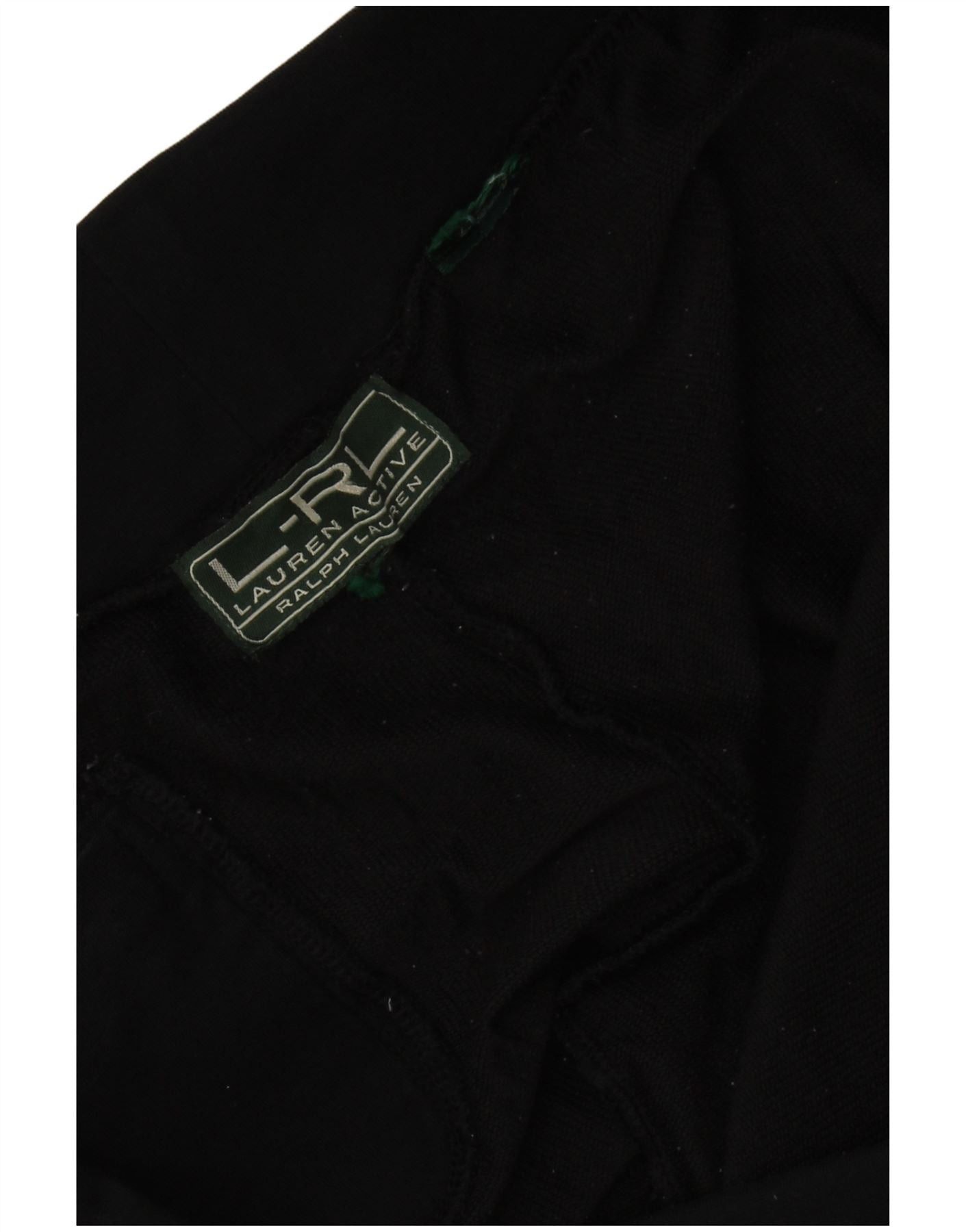 Ralph Lauren Womens Crop Tracksuit Trousers UK 18 XL Black Colourblock Size 36" / US 14 / IT 50 - 3 Thumbnail