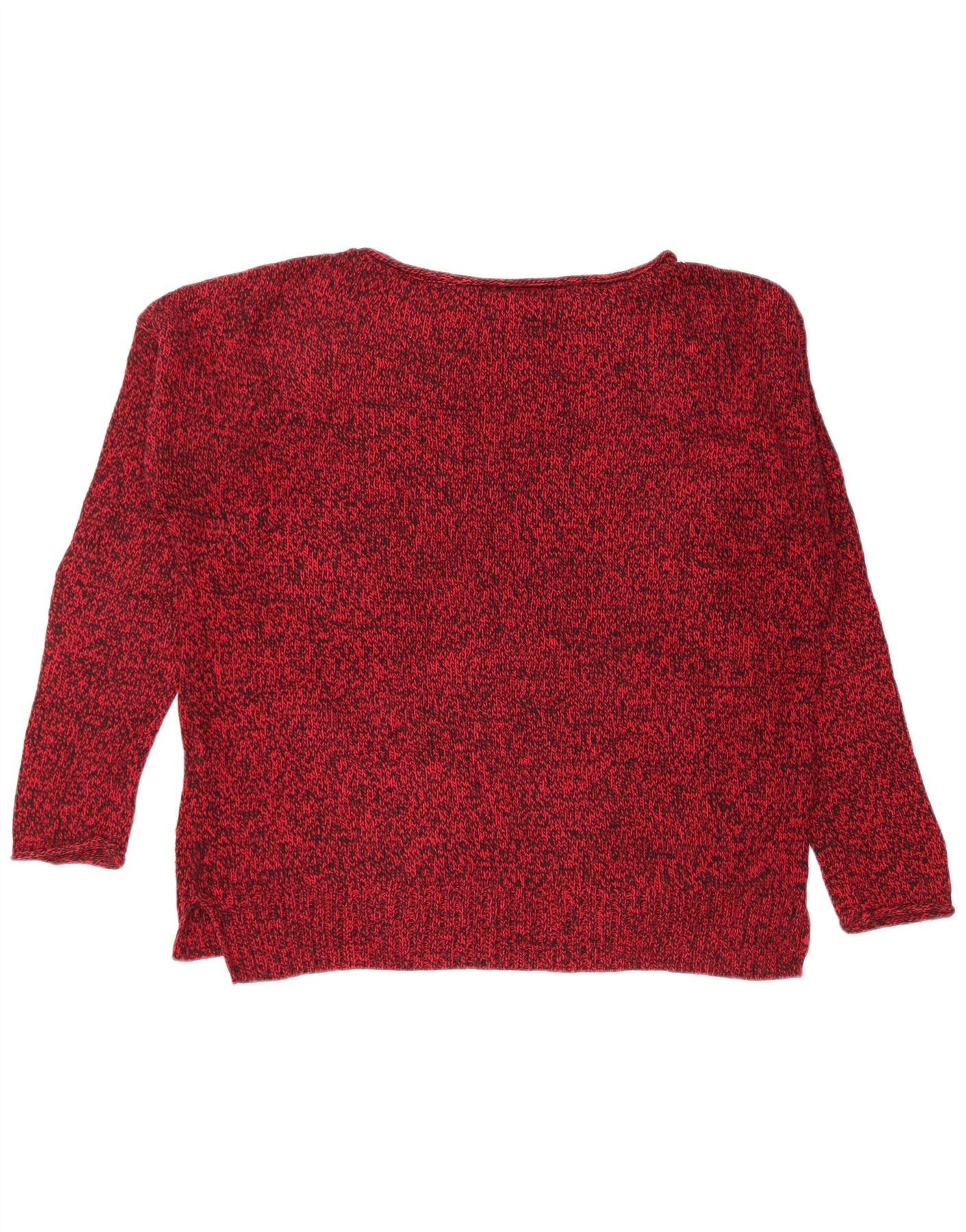 Ralph Lauren Womens Boat Neck Jumper Sweater UK 16 Large Red Flecked Size XL / US 12-14 / IT 48-50 - 2 Thumbnail