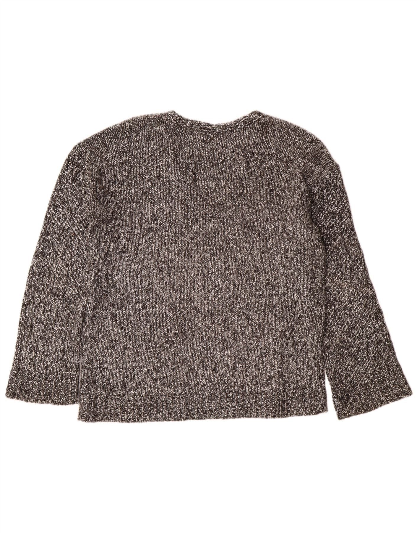 Ralph Lauren Womens V-Neck Jumper Sweater UK 10 Small Grey Flecked Size S / US 4 / IT 40 - 2 Thumbnail