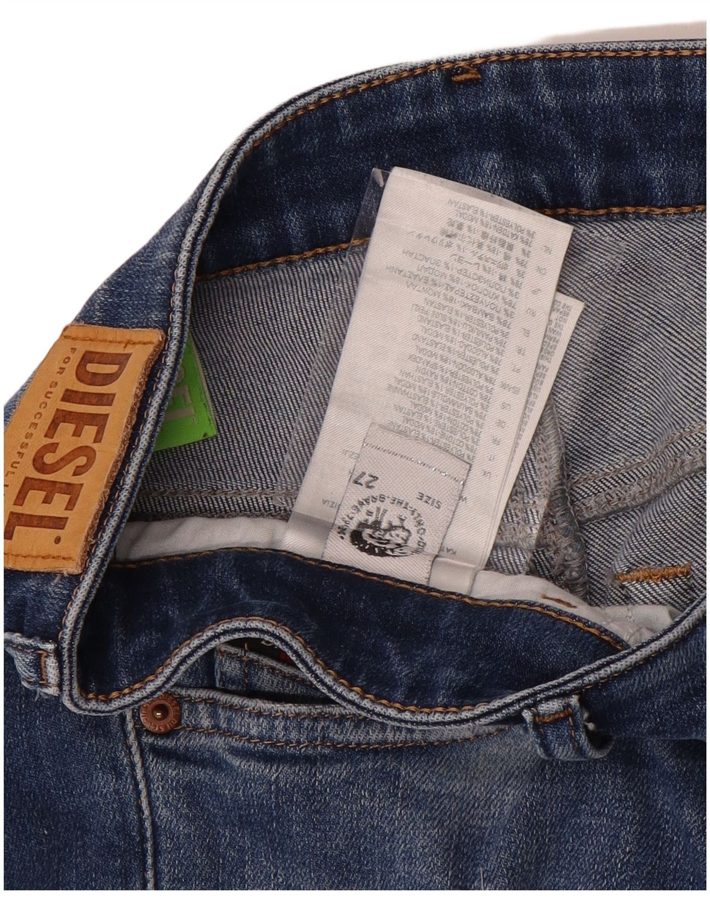 Diesel Womens Slandy Distressed Skinny Jeans W27 L29 Blue Cotton Size 42" / US 20 - 3 Thumbnail