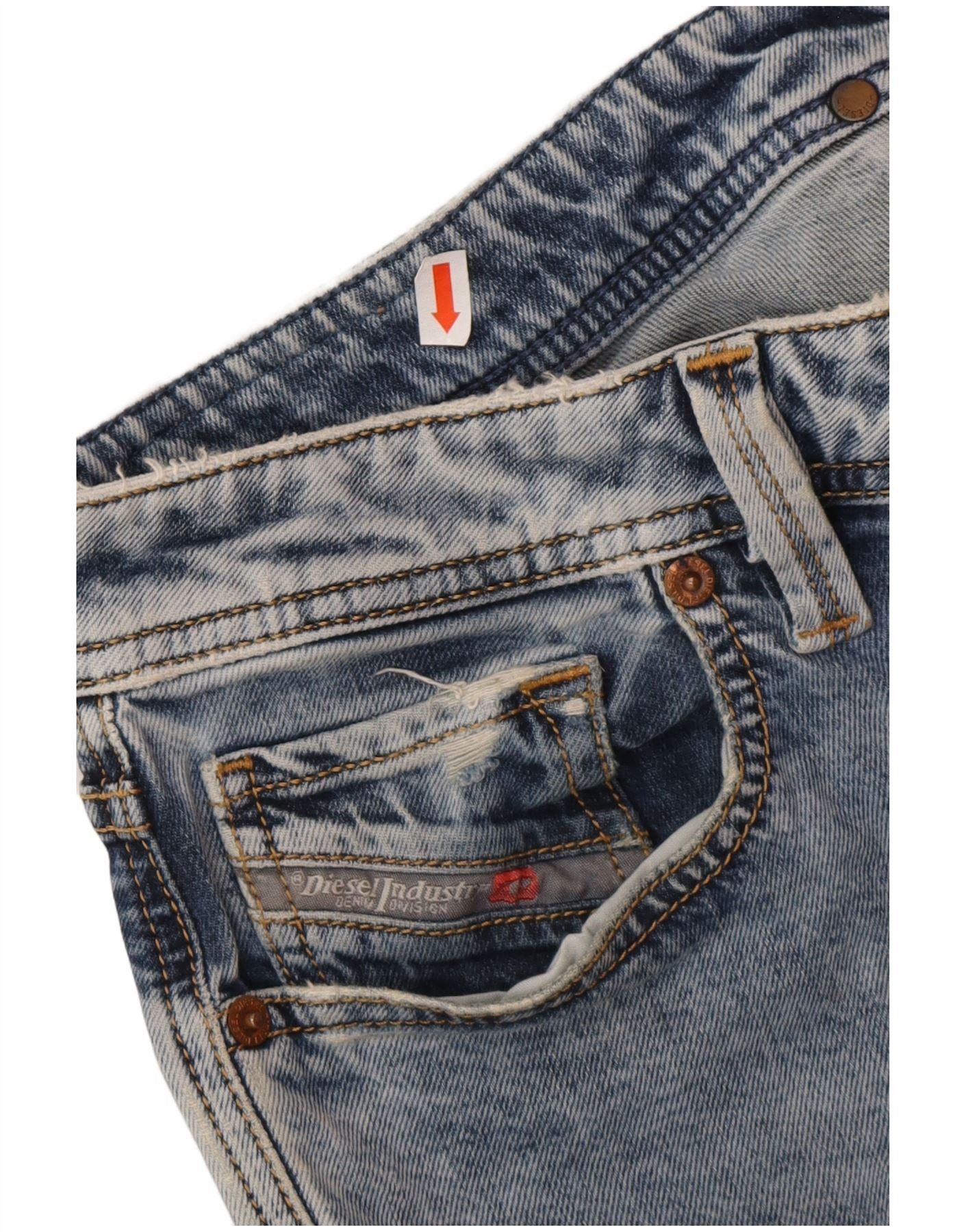 Diesel Mens Straight Jeans W31 L27 Blue Cotton Size US 31 - 5 Thumbnail