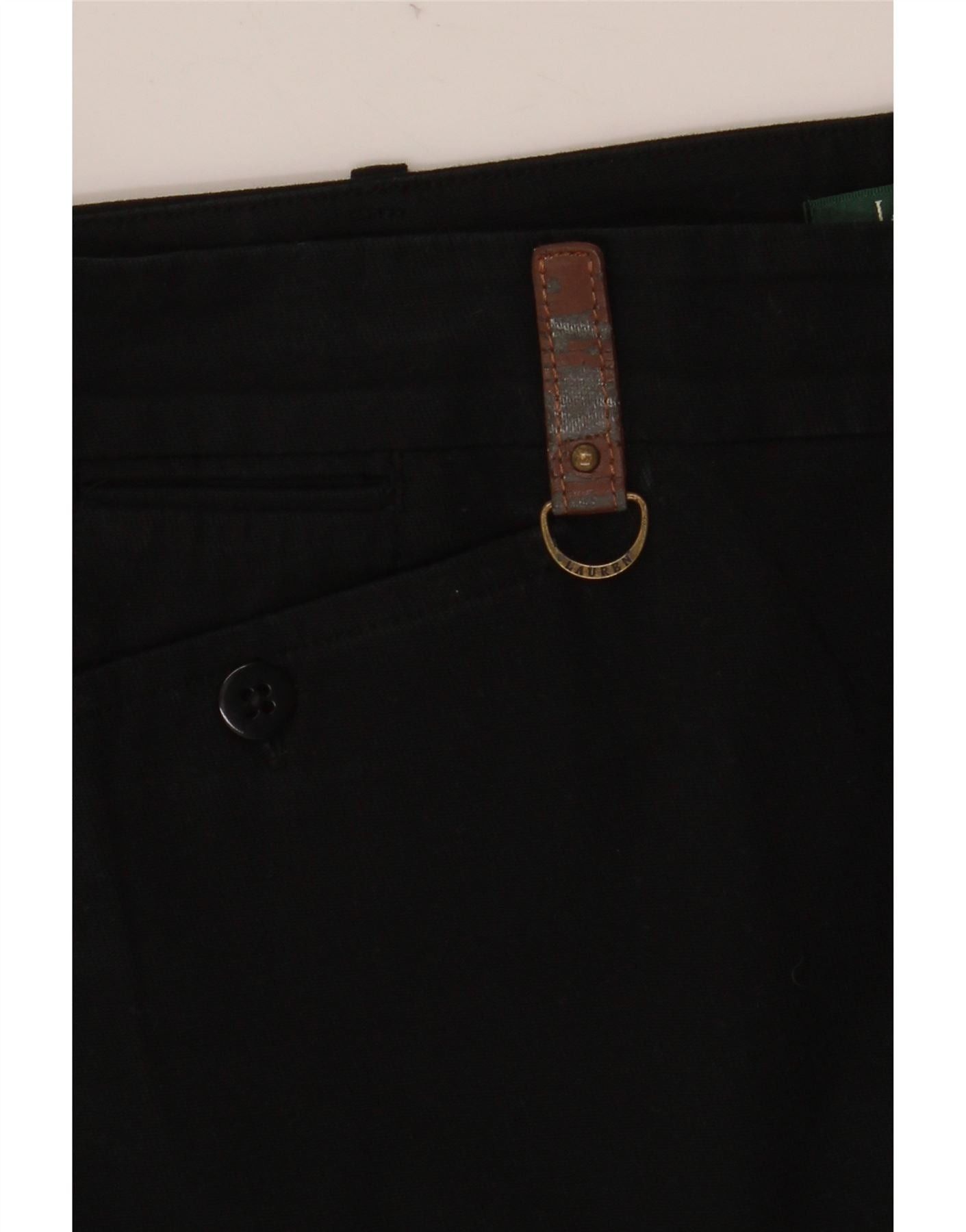 Ralph Lauren Womens Slim Casual Trousers US 4 Small W30 L29 Black Cotton Size 25" / US 0 / IT 36 - 3 Thumbnail
