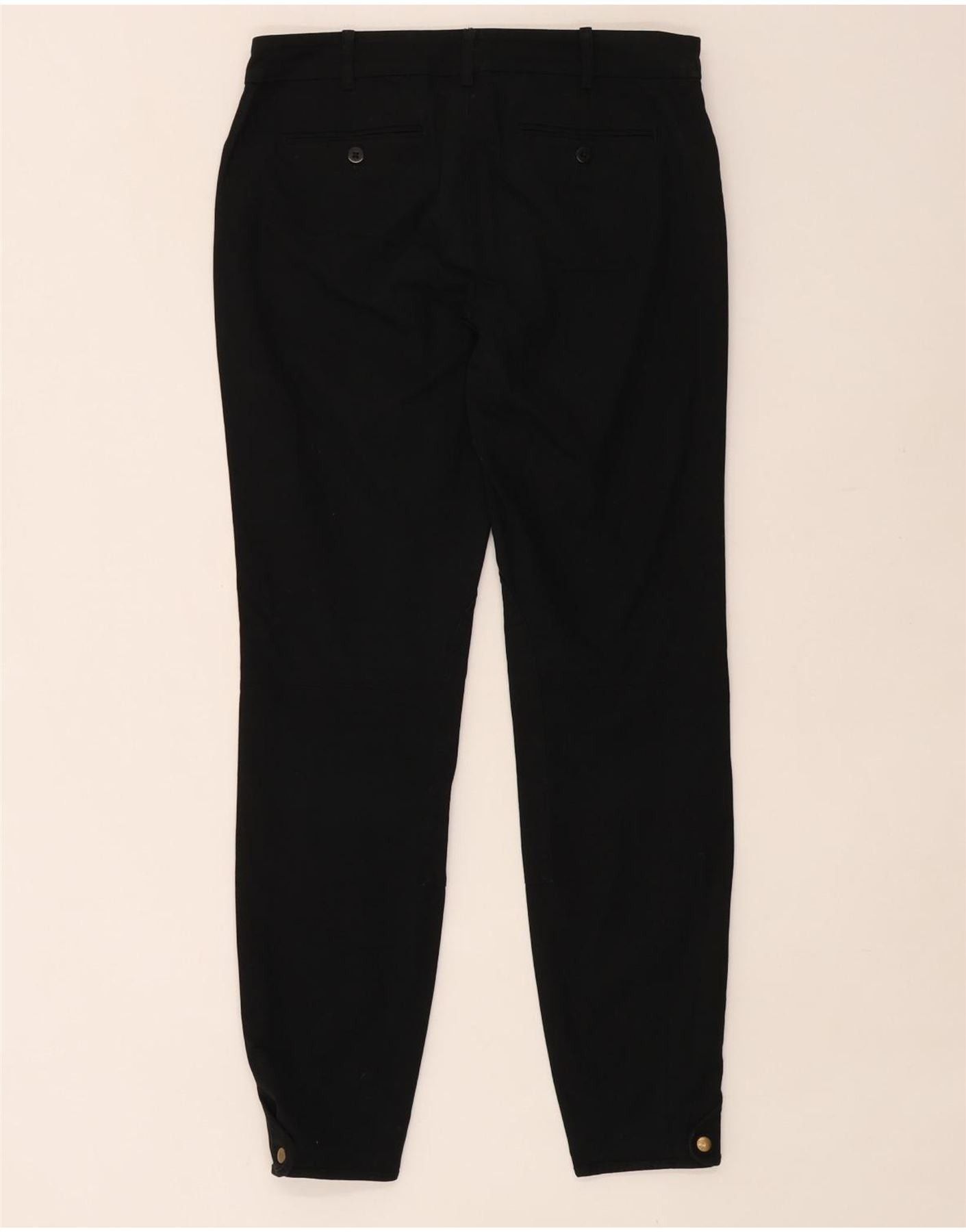 Ralph Lauren Womens Slim Casual Trousers US 4 Small W30 L29 Black Cotton Size 25" / US 0 / IT 36 - 2 Thumbnail