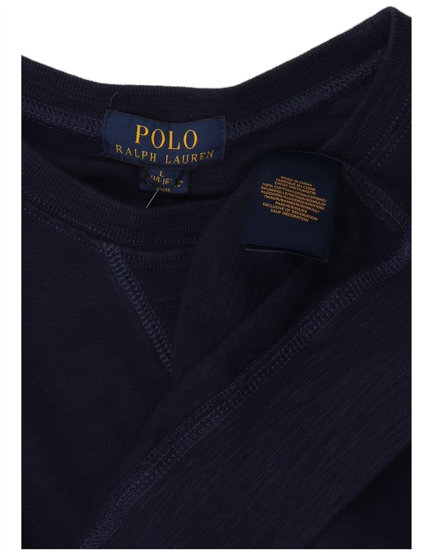 Polo Ralph Lauren Girls Sweatshirt Jumper 14-15 Years Large Navy Blue Size L / US 10 / IT 46 - 3 Thumbnail