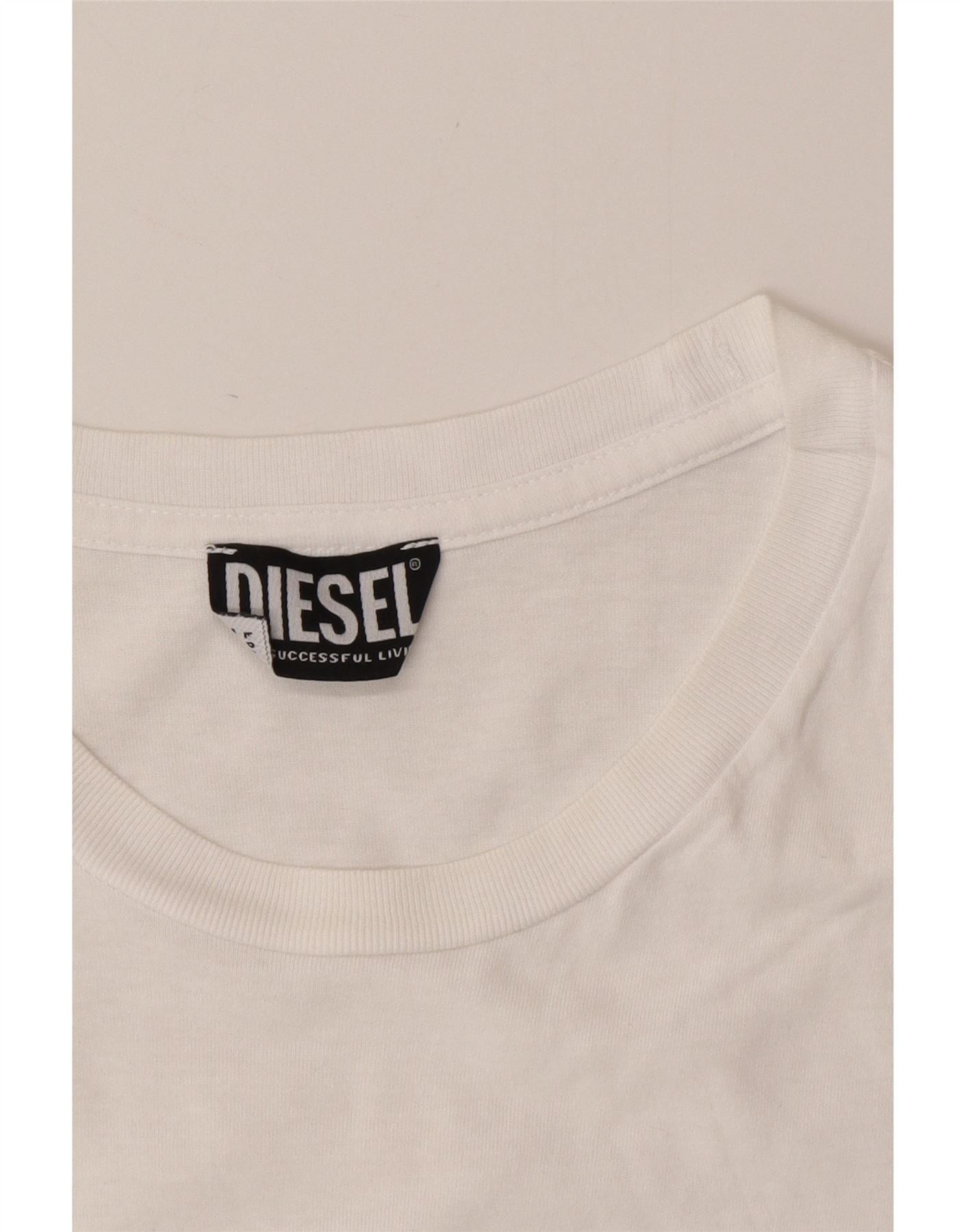 Diesel Mens Graphic T-Shirt Top Medium White Size US M / EU 48-50 / 2 - 3 Thumbnail