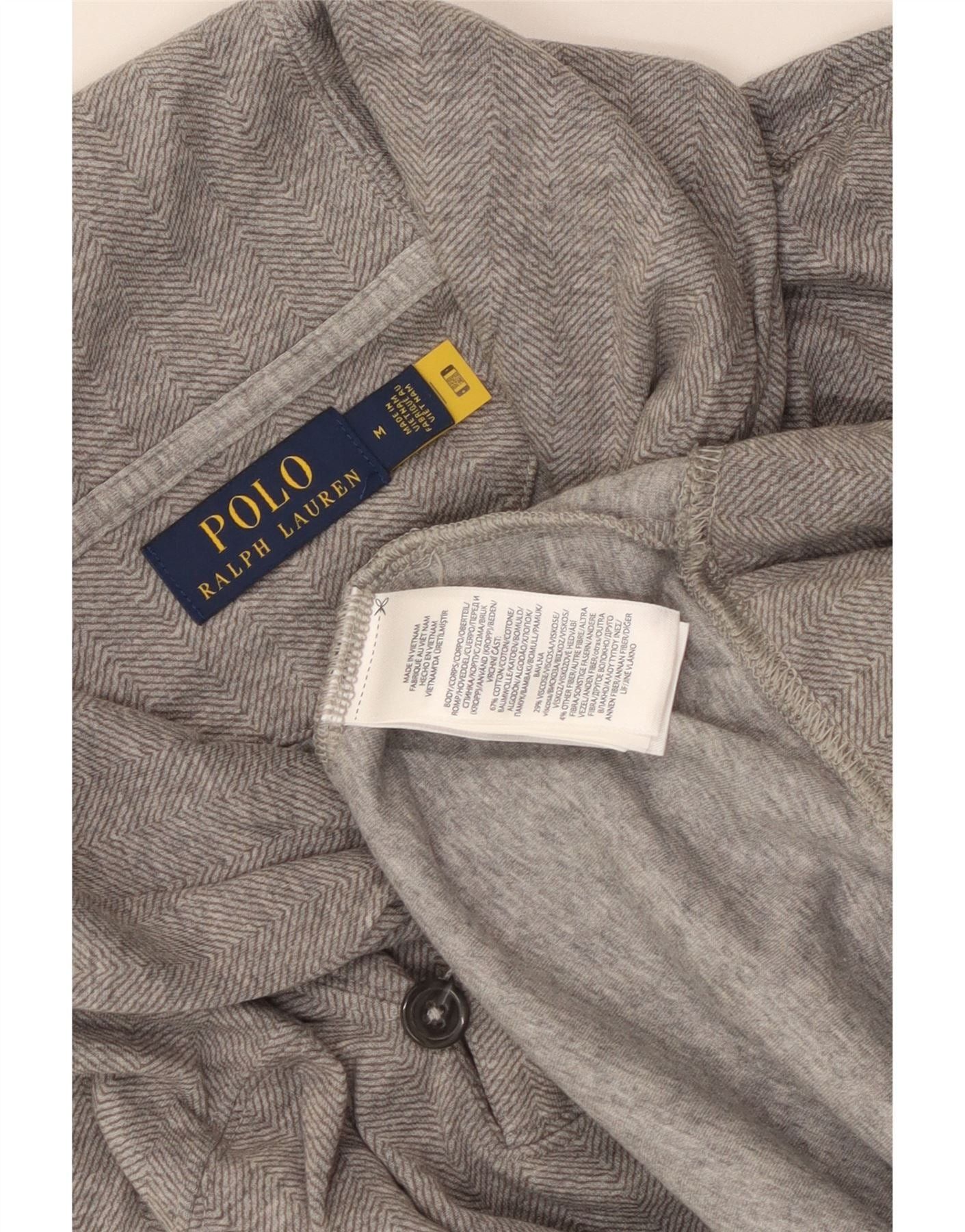 Polo Ralph Lauren Mens Shawl Neck Sweatshirt Jumper Medium Grey Cotton Size US M / EU 48-50 / 2 - 3 Thumbnail