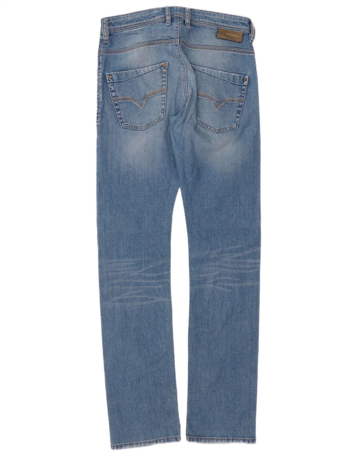 Diesel Mens Krooley Straight Jeans W29 L34 Blue Cotton Size US 29 - 2 Thumbnail