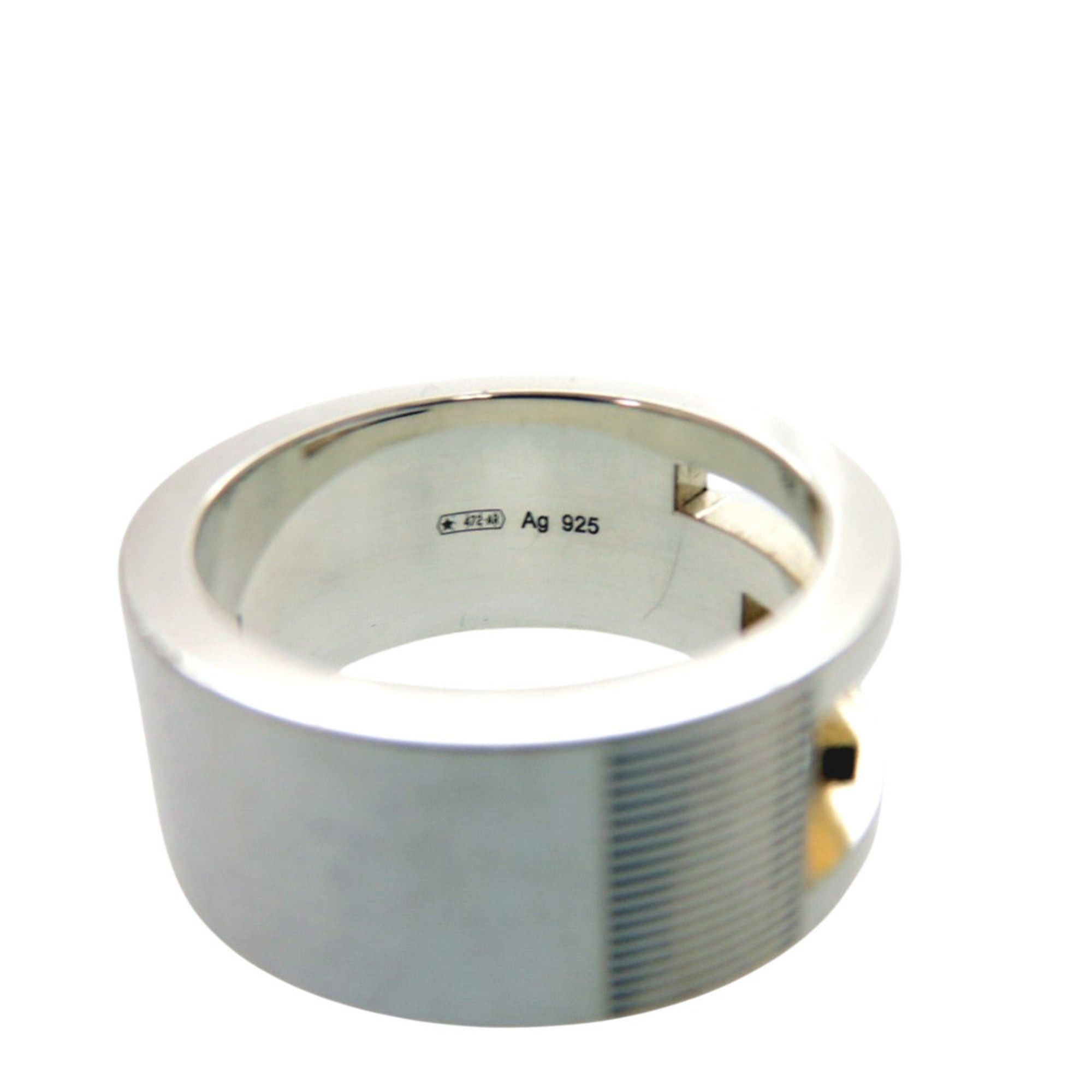 Gucci Excellent condition Gucci branded G cutout ring, 032660 09840 8106, sterling silver 925. (0015GUCCI) Size ONE SIZE - 4 Thumbnail
