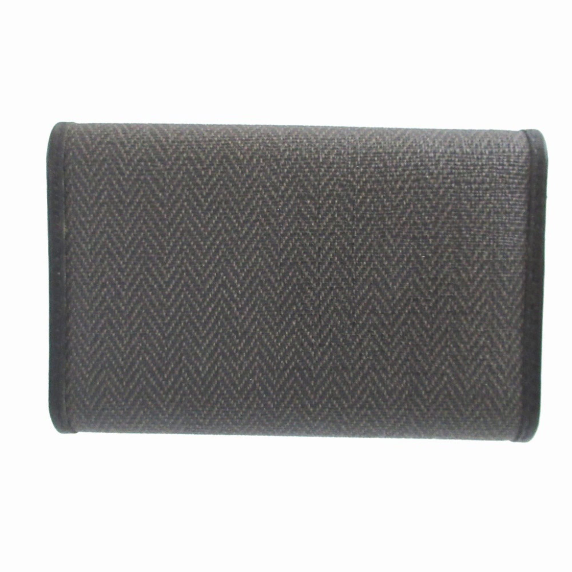 Bvlgari Excellent condition Bulgari Weekend coated canvas key case in gray and black, 6-ring accessory 0078BVLGARI Size ONE SIZE - 3 Thumbnail