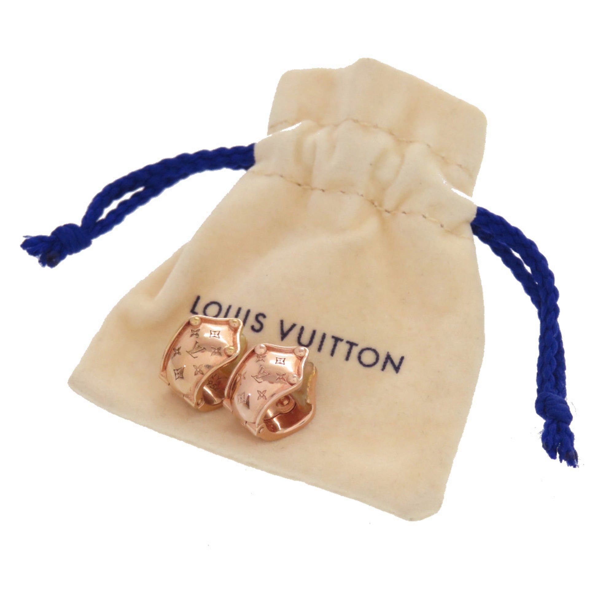Louis Vuitton Excellent condition Louis Vuitton Dormeuse Clip Earrings M68954 GP Pink Gold LV 1063 LOUIS VUITTON Size ONE SIZE - 2 Thumbnail