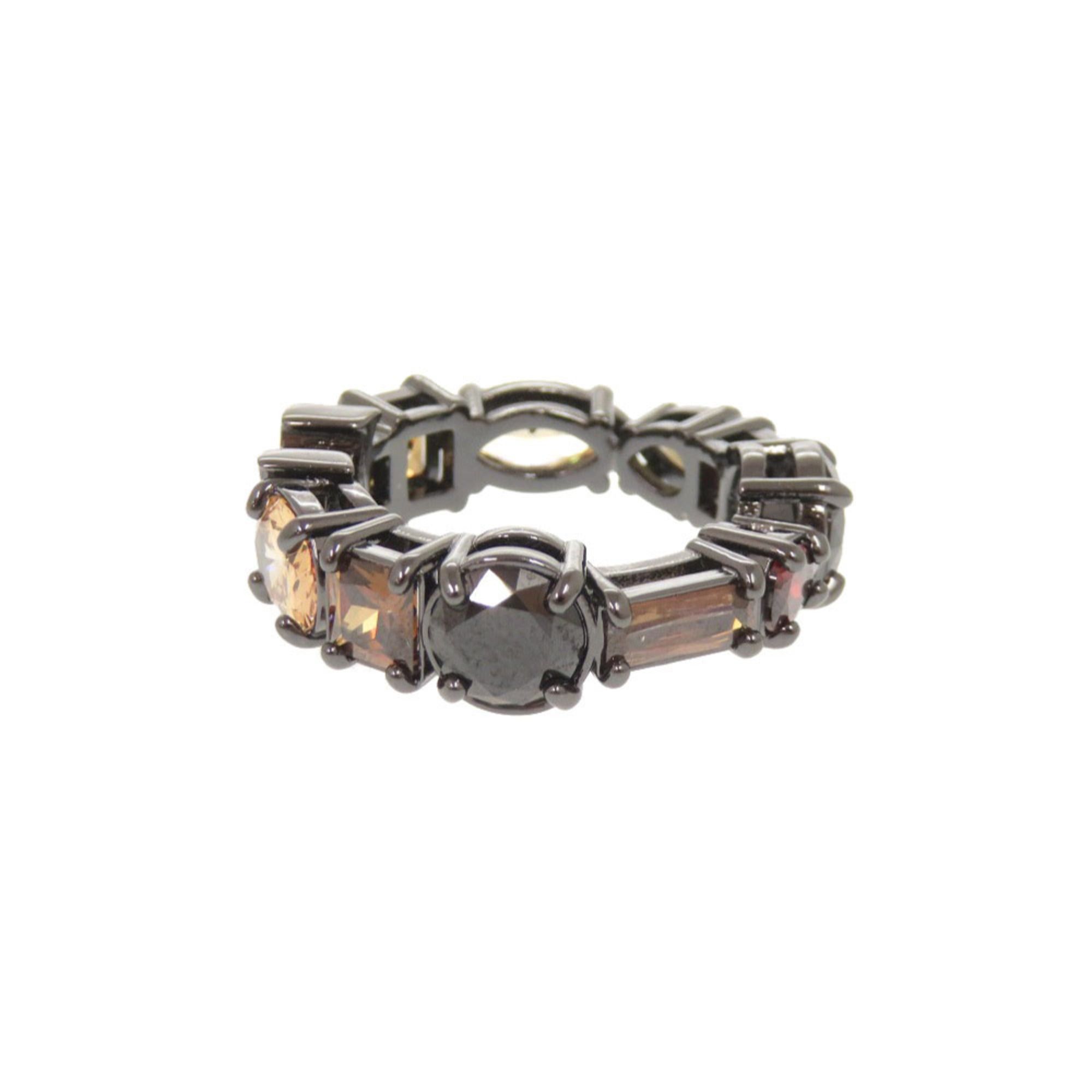Louis Vuitton Excellent condition Louis Vuitton LV Light M1202L Metal Colored Stone Ring, Size L, Gunmetal, 1514 LOUIS VUITTON Size ONE SIZE - 2 Thumbnail