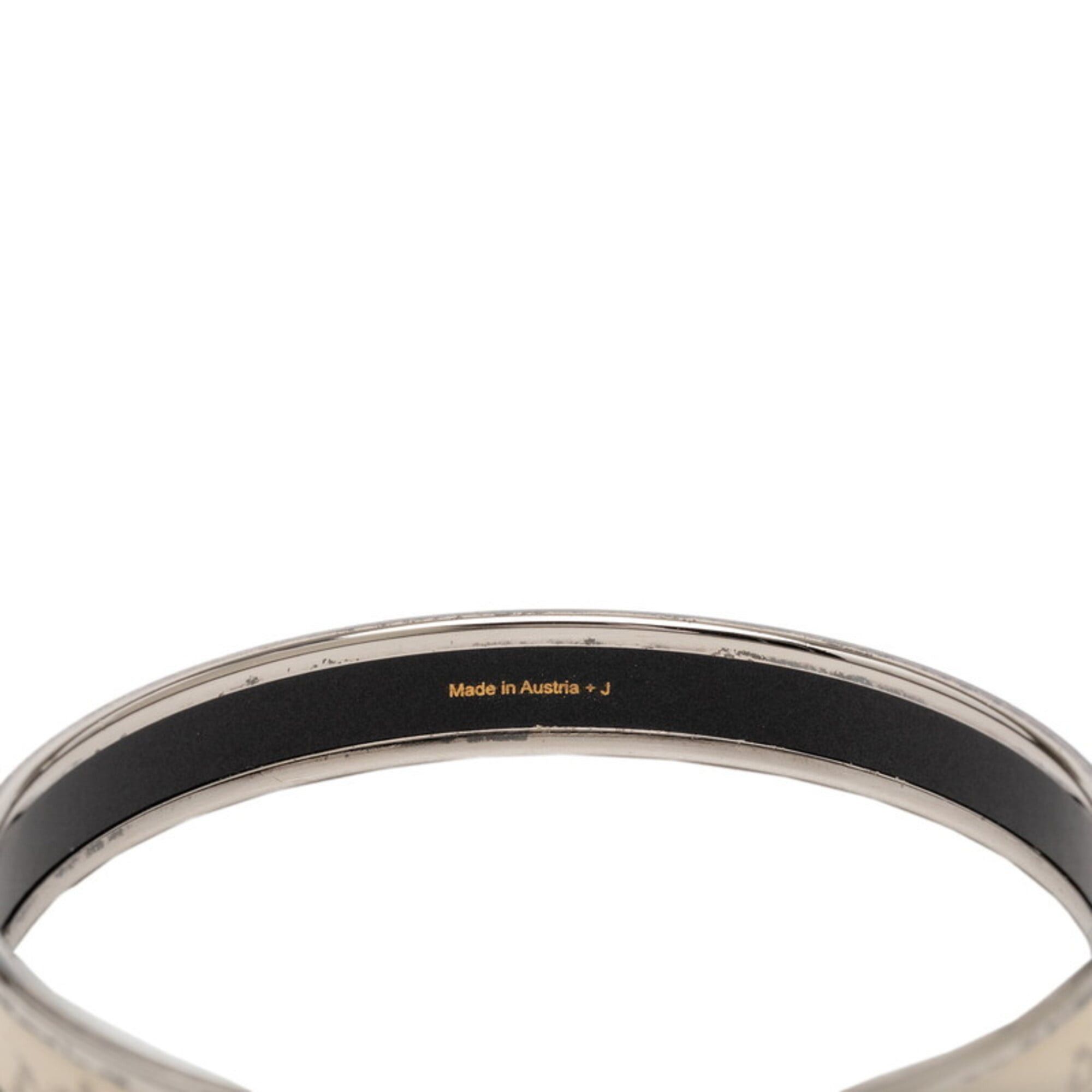 Hermes Hermes Email PM Bangle, Silver, Ivory Metal Enamel, Women's Size ONE SIZE - 5 Thumbnail