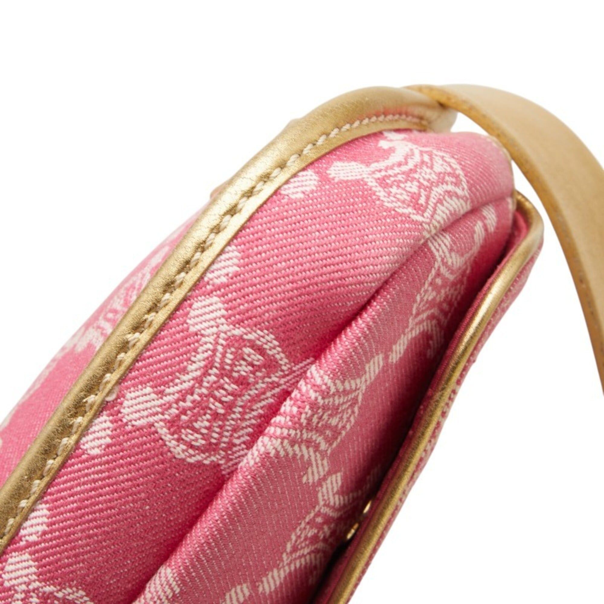 Celine Celine Triomphe Body Bag Waist Pouch CE00 34 Pink Gold Denim Leather Women's CELINE Size ONE SIZE - 6 Thumbnail