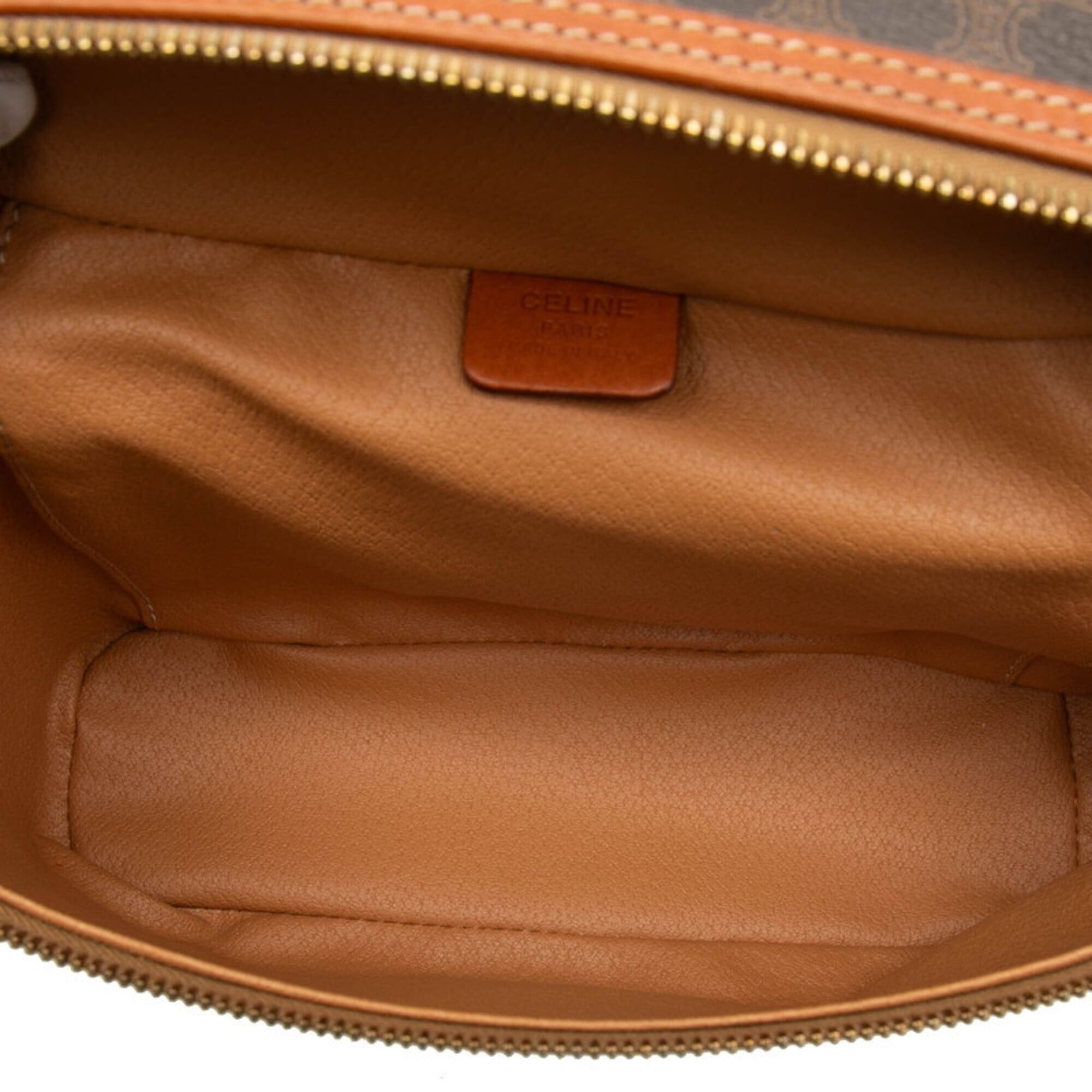 Celine Celine Macadam Handbag Vanity Bag Brown Leather Women's CELINE Size ONE SIZE - 4 Thumbnail