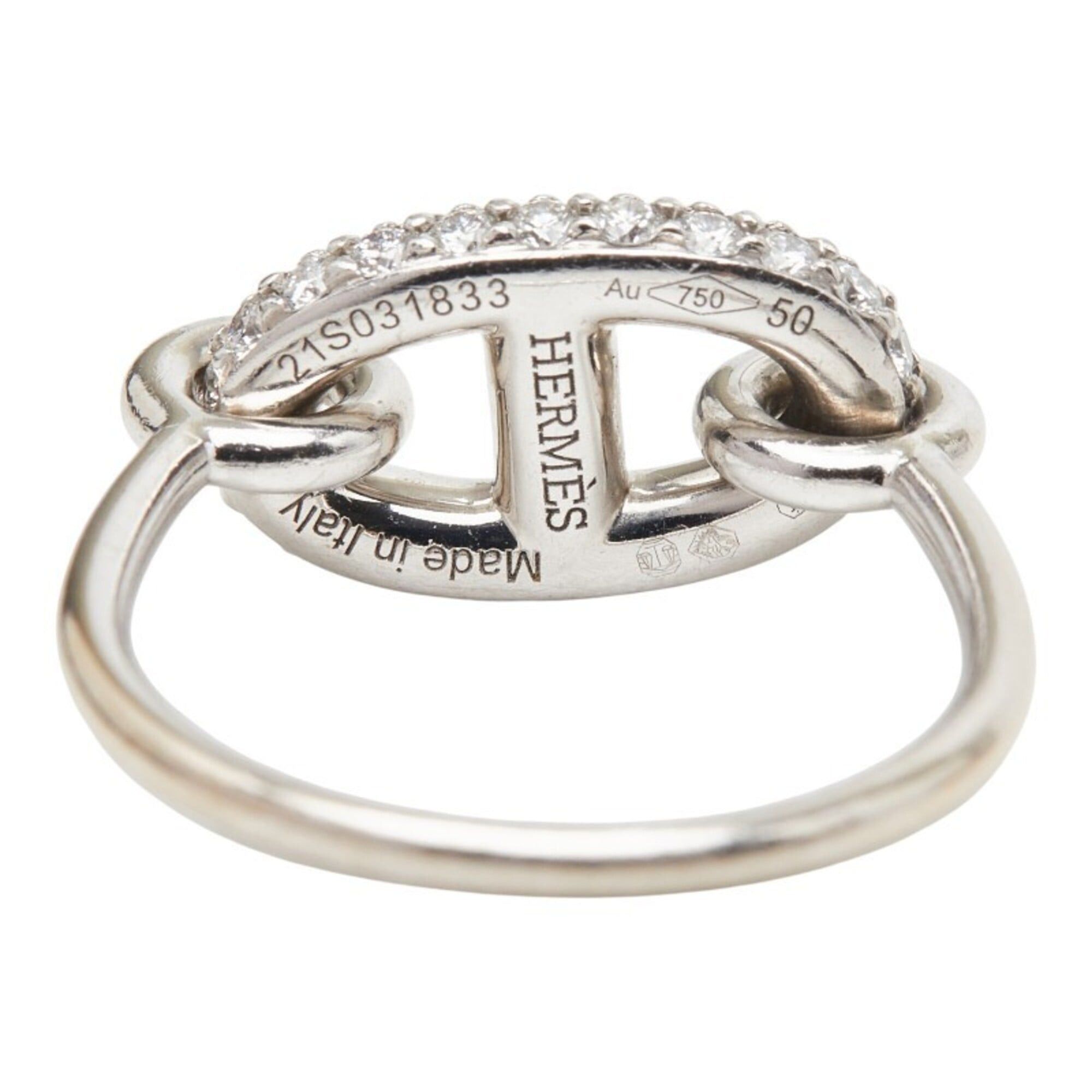 Hermes Hermes Farandole Ring, Size 50, 18KWG White Gold, Diamond, Au 750, Women's. Size ONE SIZE - 6 Thumbnail