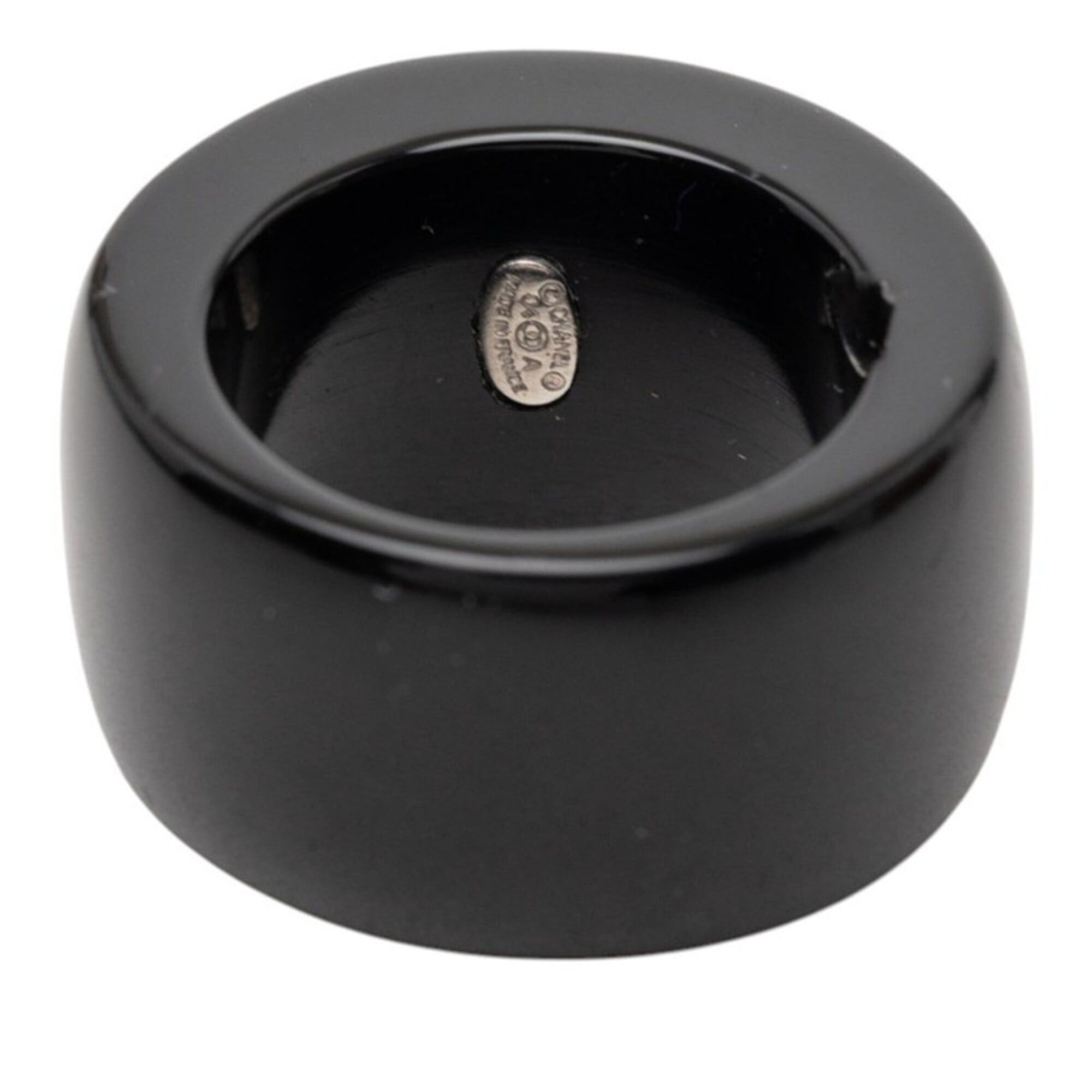 Chanel Chanel Coco Mark Heart Ring, Black Multicolor Plastic Rhinestone Women's CHANEL Size ONE SIZE - 4 Thumbnail