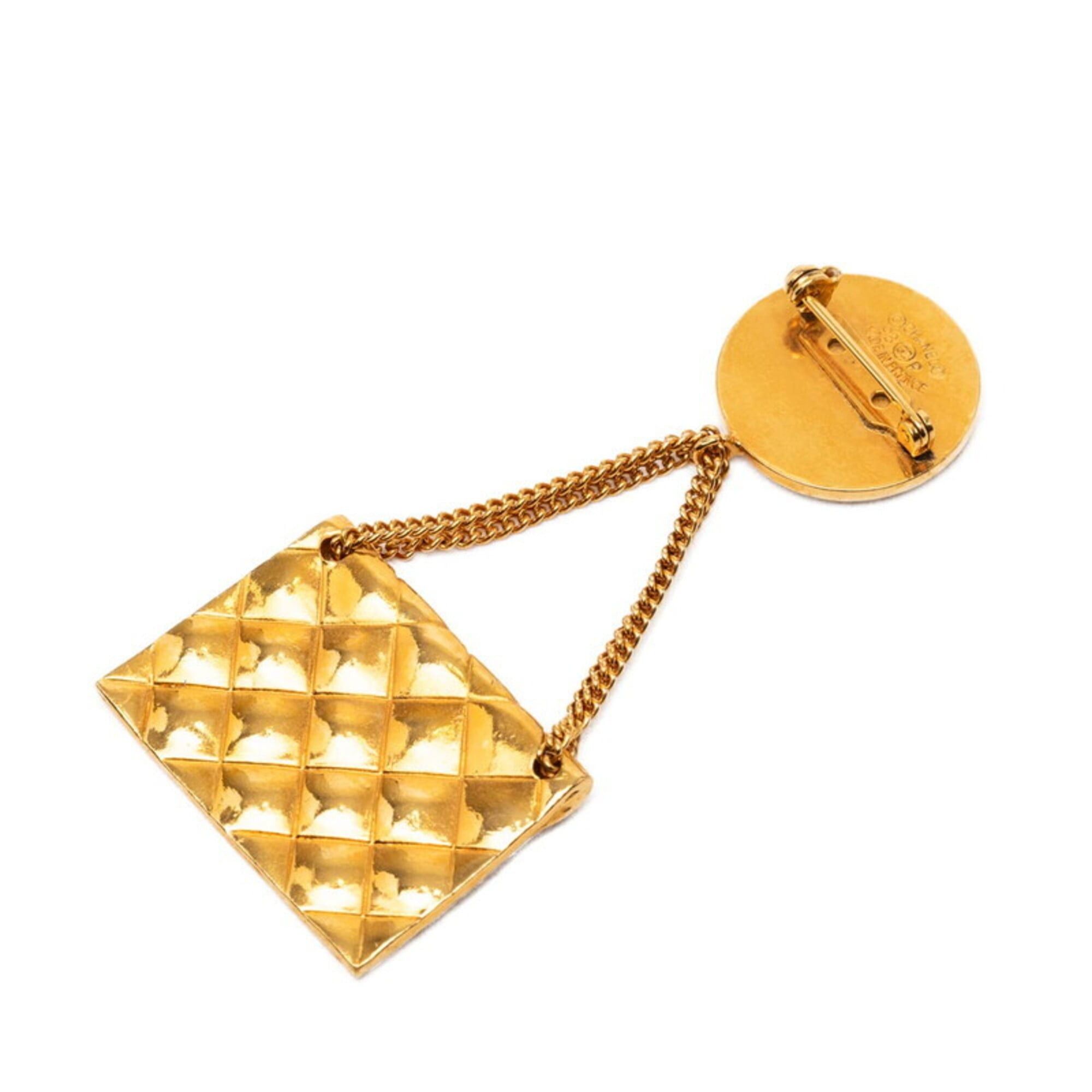 Chanel Chanel Coco Mark Vintage Brooch 93P Matelassé Bag Gold Plated Women's CHANEL Size ONE SIZE - 2 Thumbnail