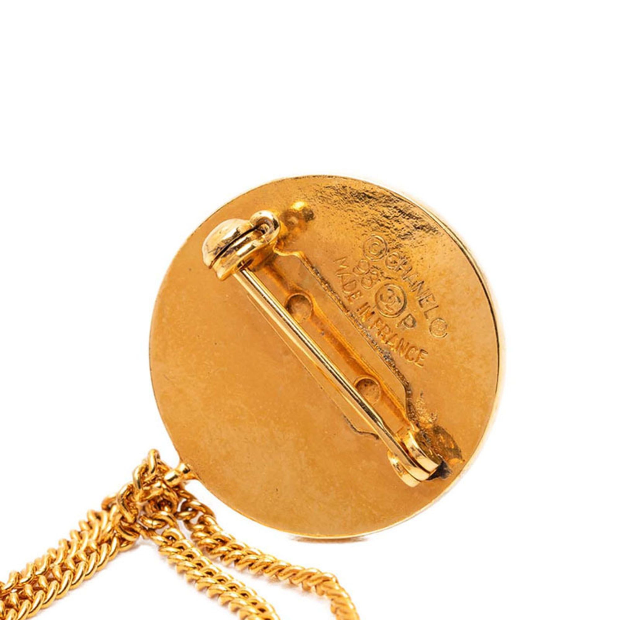 Chanel Chanel Coco Mark Vintage Brooch 93P Matelassé Bag Gold Plated Women's CHANEL Size ONE SIZE - 3 Thumbnail
