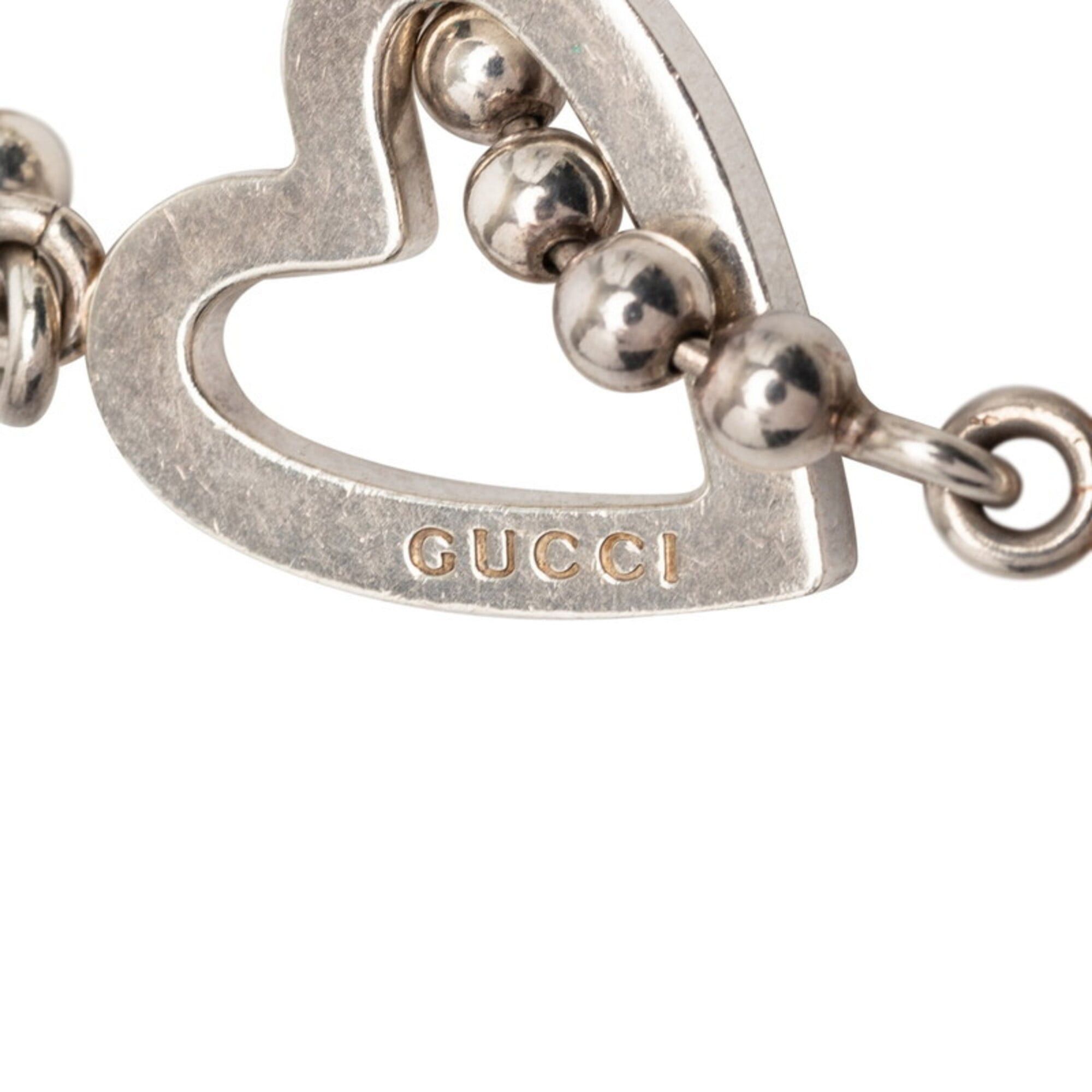 Gucci Gucci Heart Ball Chain Bracelet, Size 18, SV925 Silver, Women's. Size ONE SIZE - 5 Thumbnail