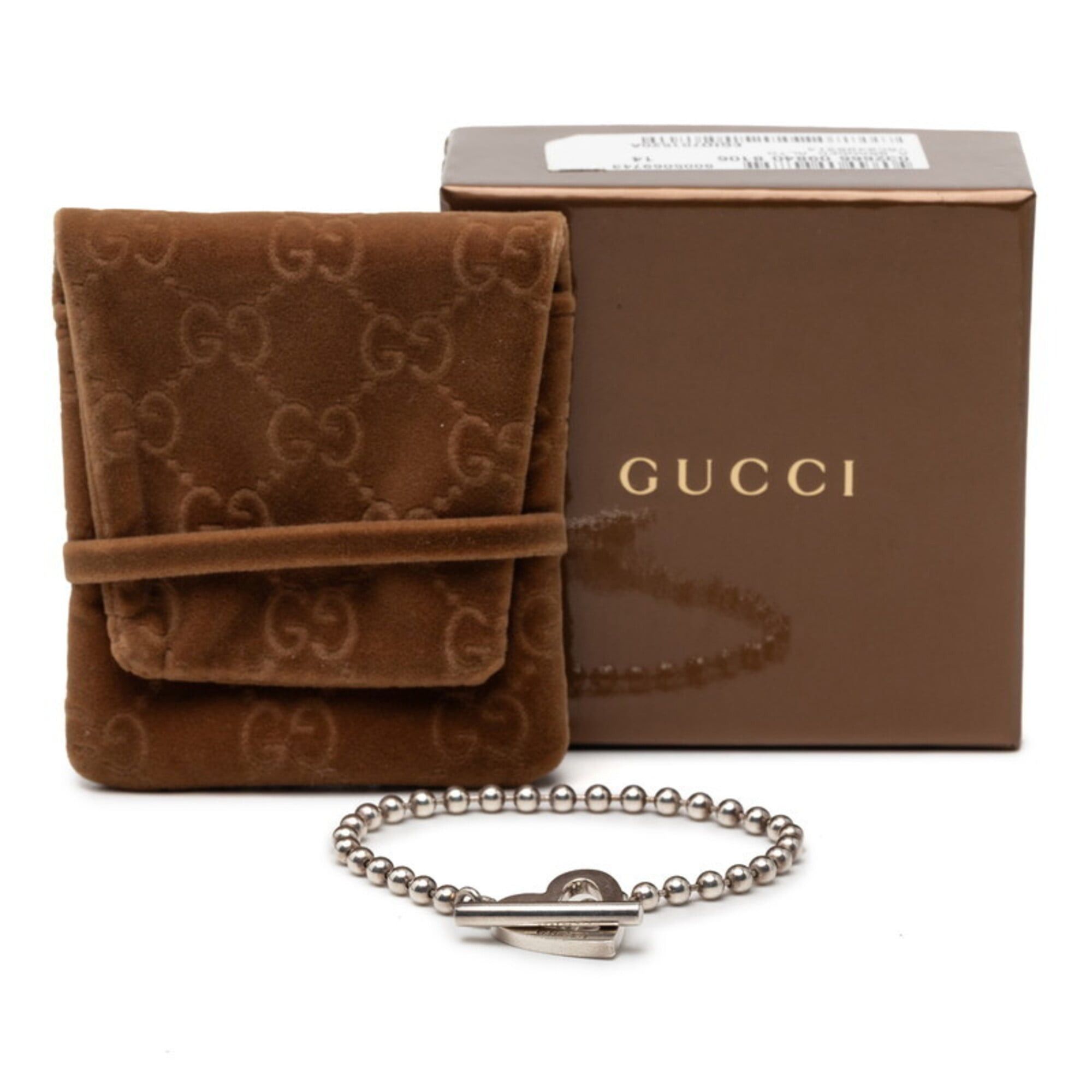 Gucci Gucci Heart Ball Chain Bracelet, Size 18, SV925 Silver, Women's. Size ONE SIZE - 7 Thumbnail