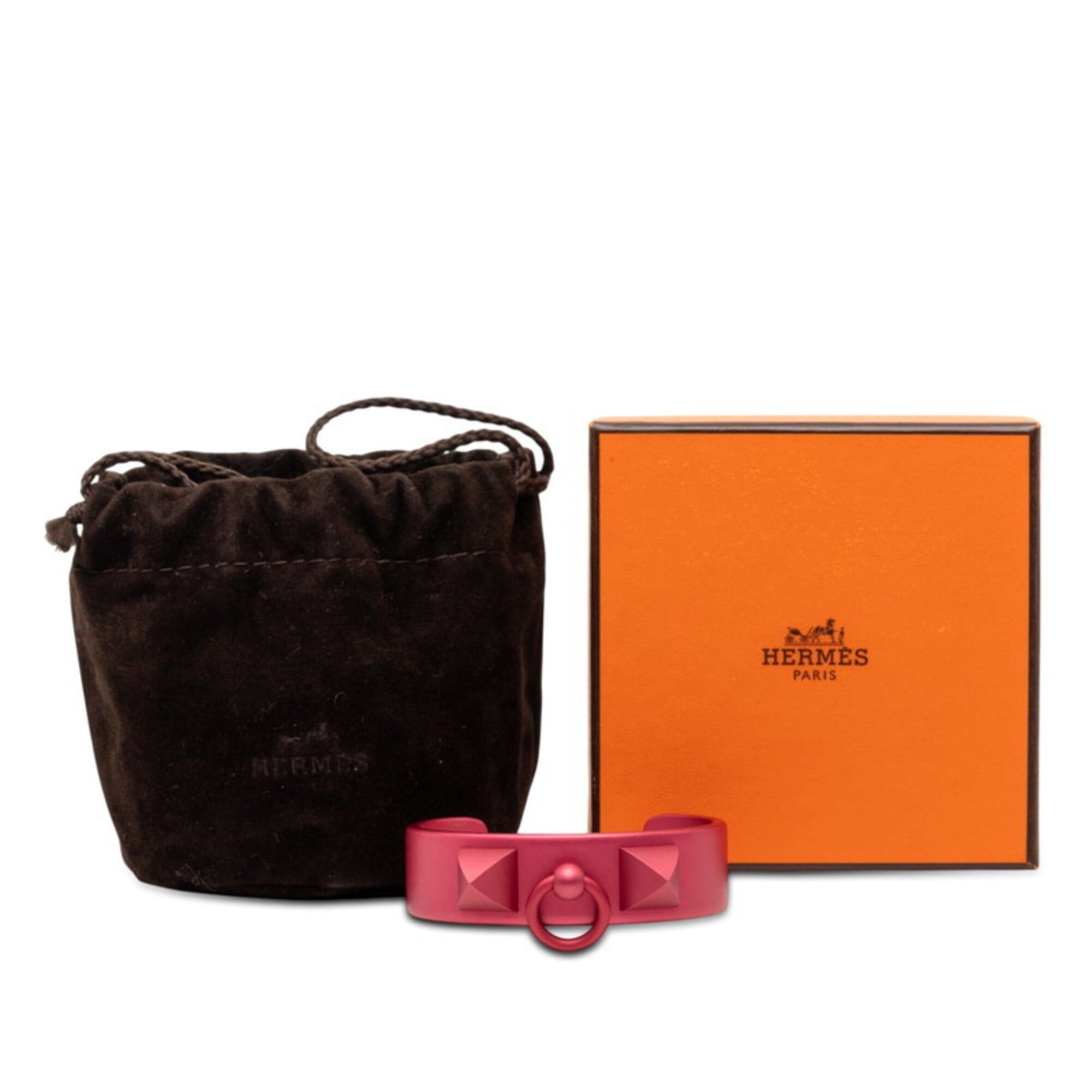 Hermes Hermes Collier de Chien Medor Sunset Bangle Bracelet, Size: T2, Pink Aluminum, Women's. Size ONE SIZE - 5 Thumbnail