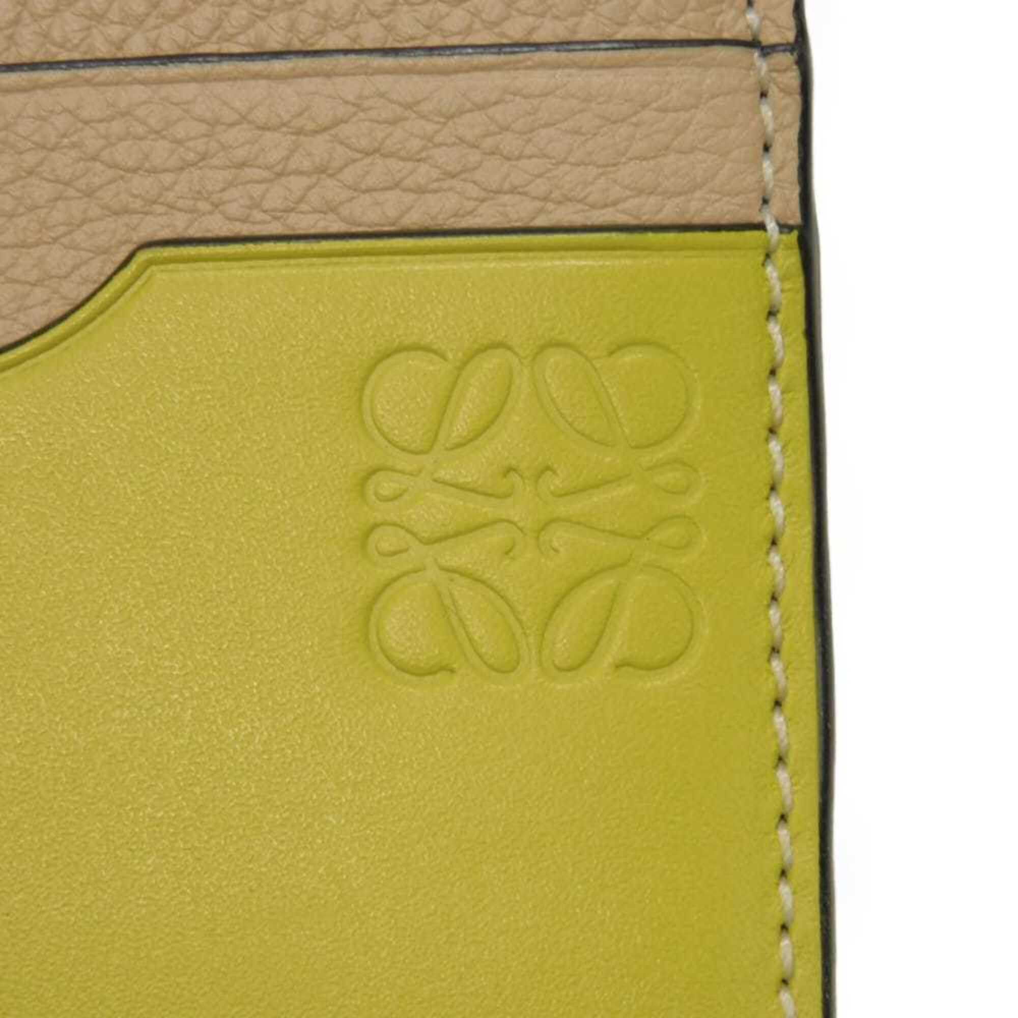 Loewe Loewe coin case, square card holder, calfskin, Citronella, key chain, Anagram, Nude, C821B35X01, men's and women's. Size ONE SIZE - 5 Thumbnail