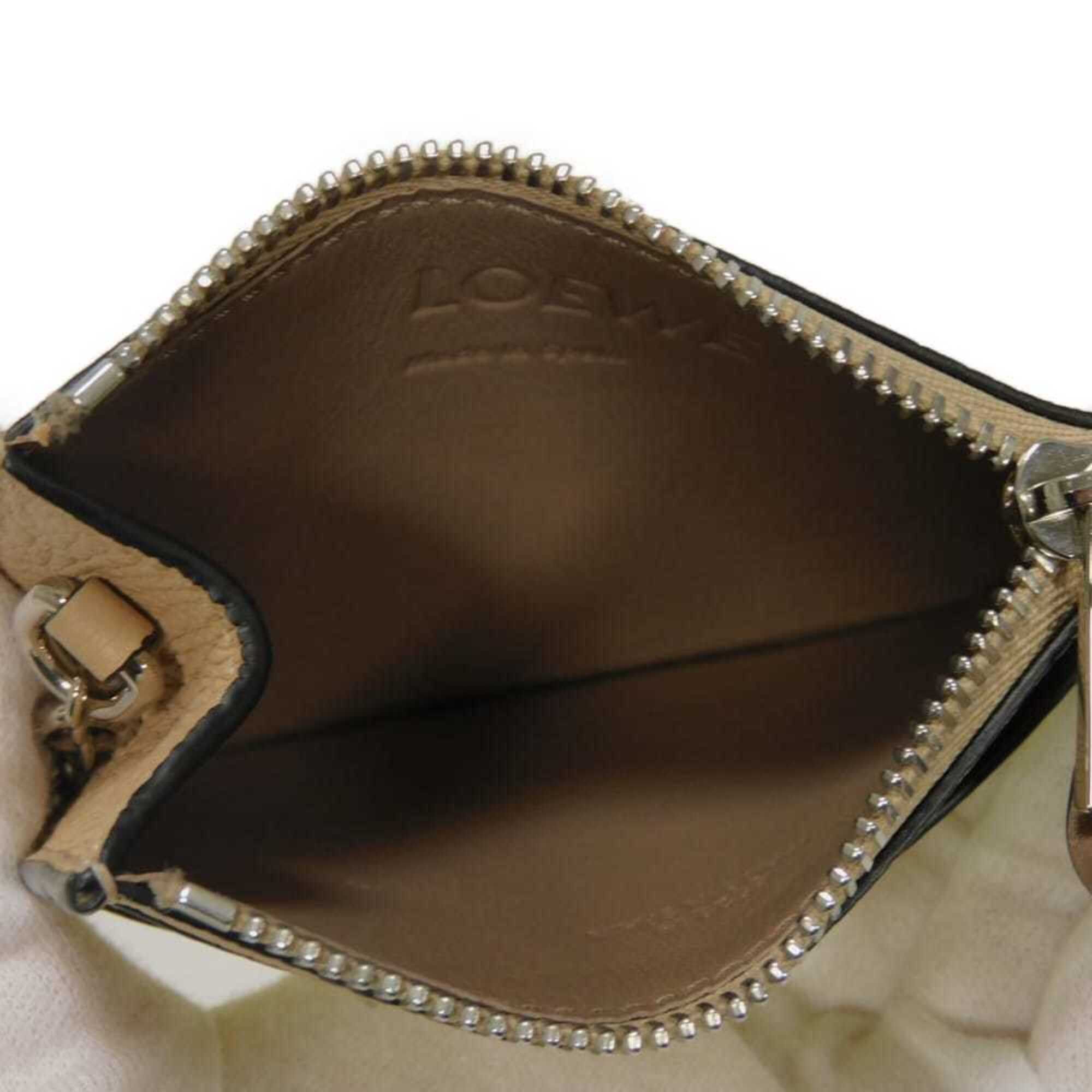 Loewe Loewe coin case, square card holder, calfskin, Citronella, key chain, Anagram, Nude, C821B35X01, men's and women's. Size ONE SIZE - 11 Thumbnail