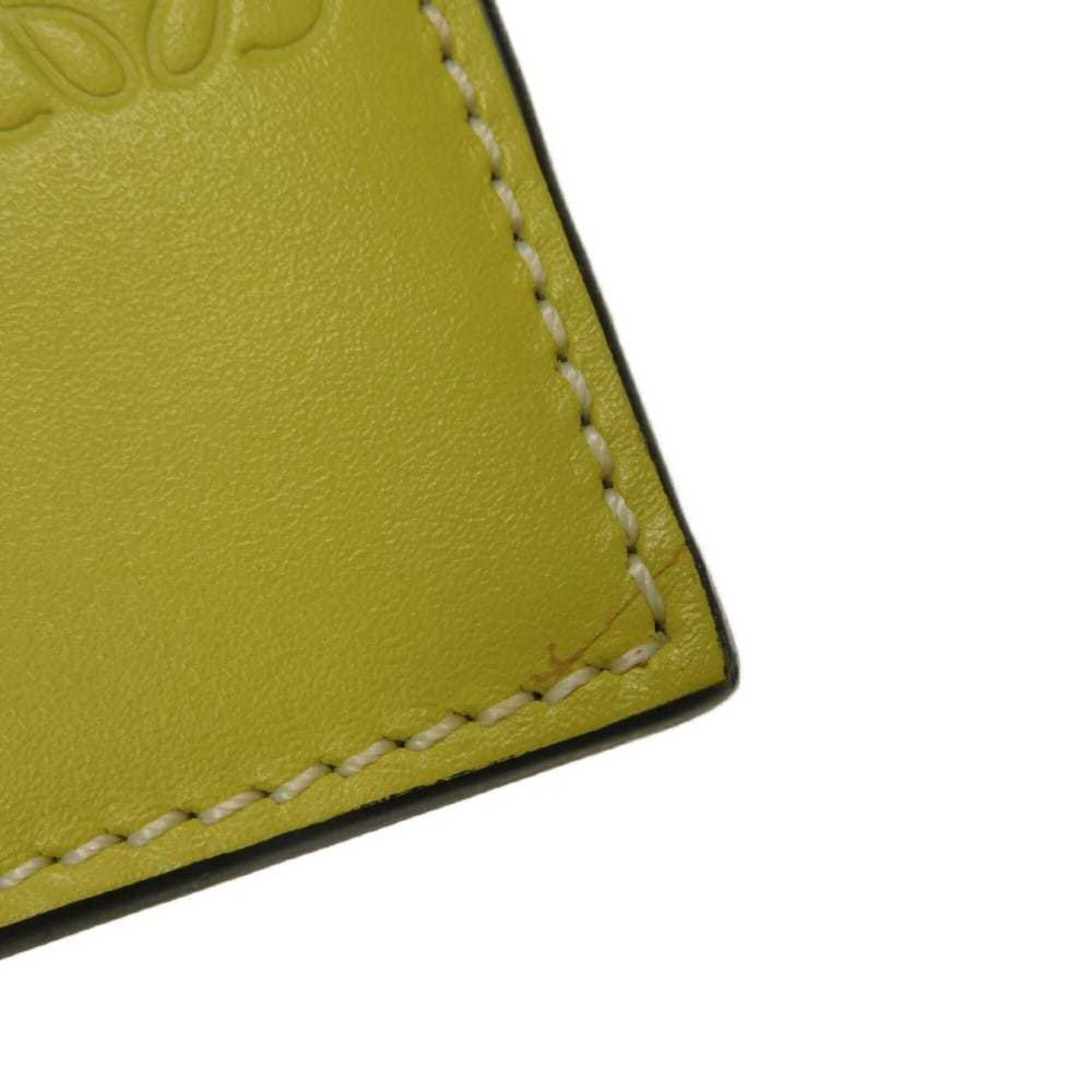 Loewe Loewe coin case, square card holder, calfskin, Citronella, key chain, Anagram, Nude, C821B35X01, men's and women's. Size ONE SIZE - 17 Thumbnail