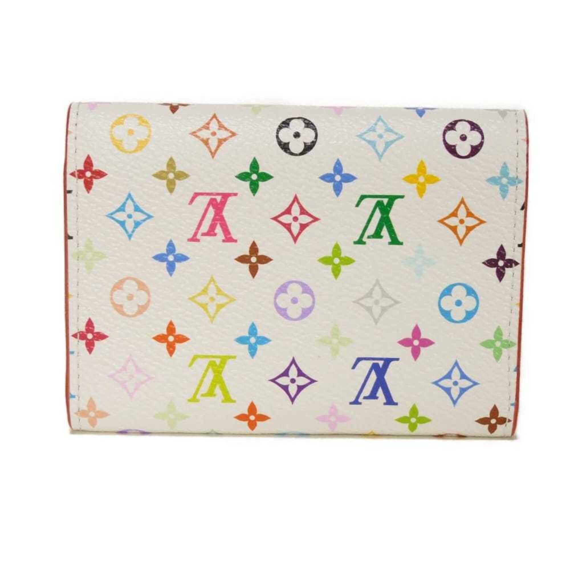 Louis Vuitton Louis Vuitton Bi-fold wallet LV x TM Portemonnaie Rosalie Takashi Murakami logo Blanc RFID IC Unused Monogram Multicolor Pink M13399 Women's Size ONE SIZE - 3 Thumbnail