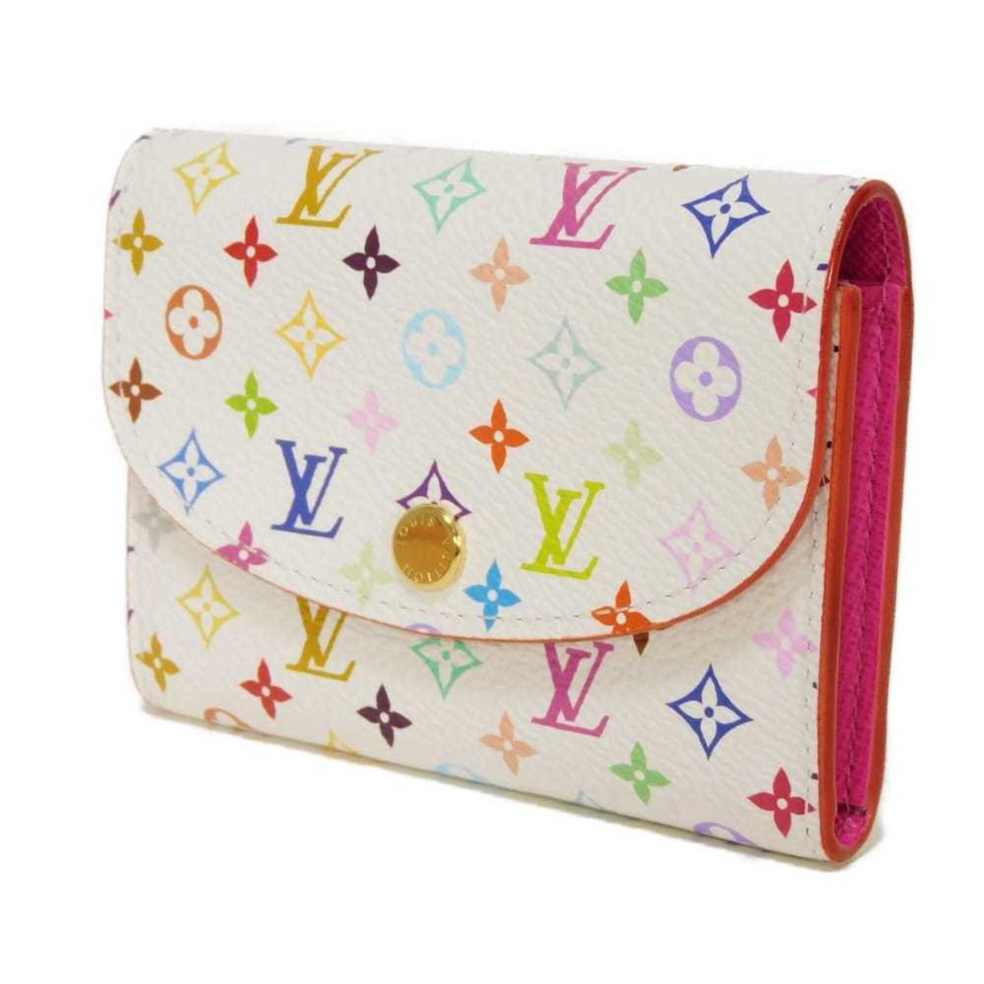 Louis Vuitton Louis Vuitton Bi-fold wallet LV x TM Portemonnaie Rosalie Takashi Murakami logo Blanc RFID IC Unused Monogram Multicolor Pink M13399 Women's Size ONE SIZE - 2 Thumbnail