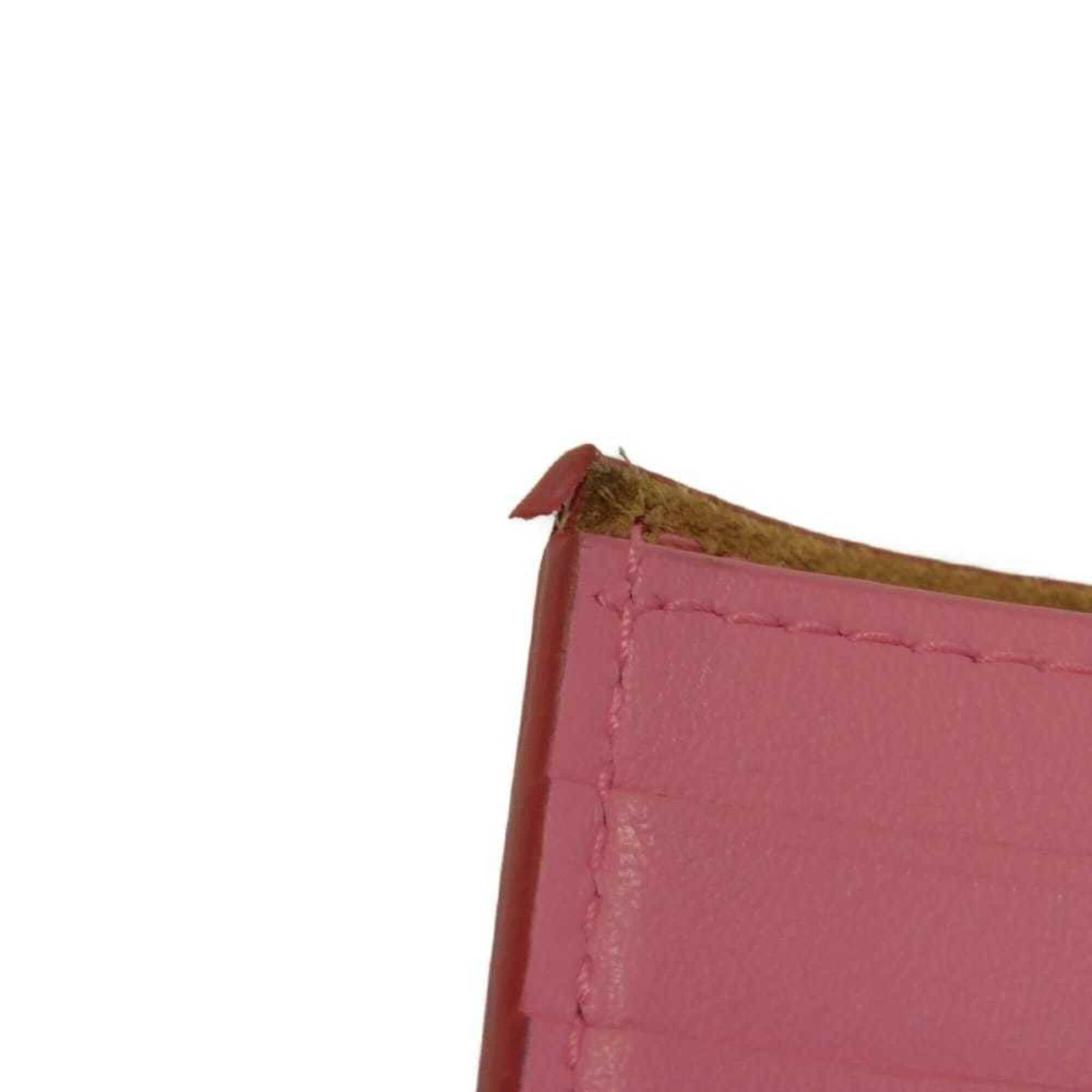 Bottega Veneta Bottega Veneta Bi-fold Wallet, Compact Pink, Bi-color, RFID, IC, Intrecciato, Red, 574055 VO0BH 8929, Women's Size ONE SIZE - 9 Thumbnail