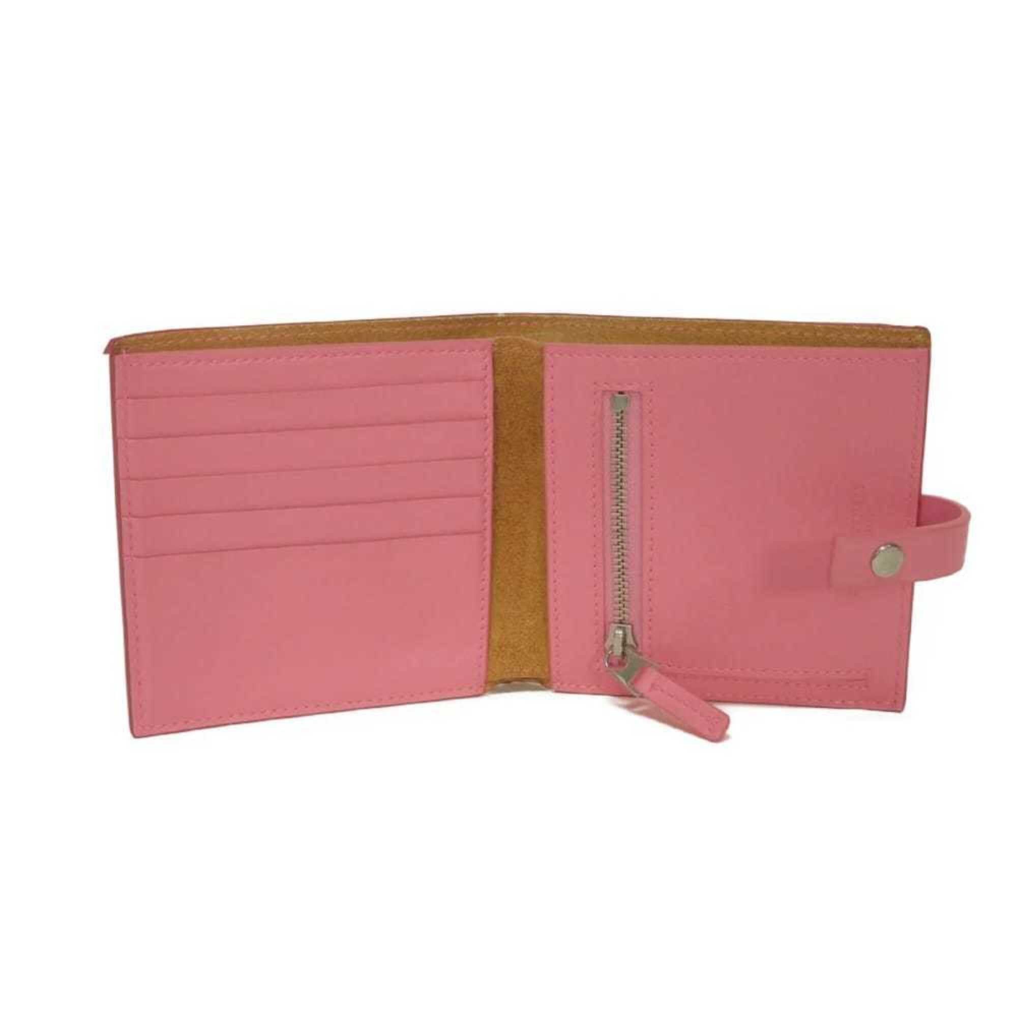 Bottega Veneta Bottega Veneta Bi-fold Wallet, Compact Pink, Bi-color, RFID, IC, Intrecciato, Red, 574055 VO0BH 8929, Women's Size ONE SIZE - 5 Thumbnail