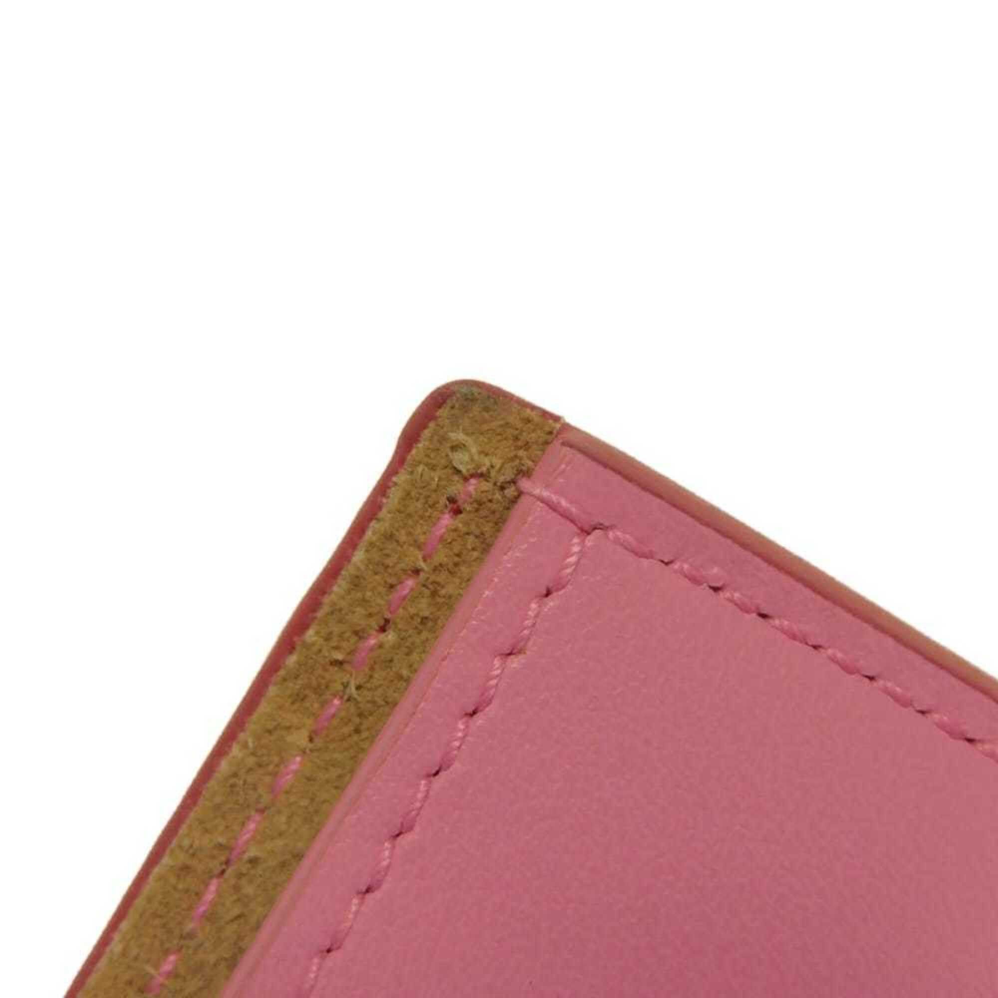 Bottega Veneta Bottega Veneta Bi-fold Wallet, Compact Pink, Bi-color, RFID, IC, Intrecciato, Red, 574055 VO0BH 8929, Women's Size ONE SIZE - 14 Thumbnail