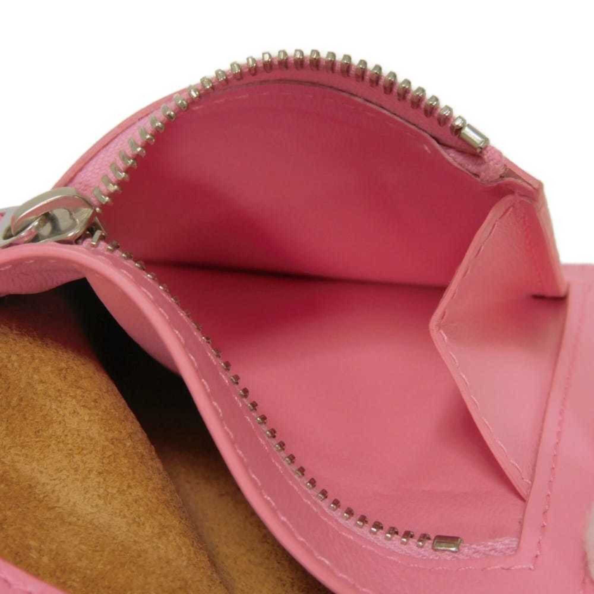 Bottega Veneta Bottega Veneta Bi-fold Wallet, Compact Pink, Bi-color, RFID, IC, Intrecciato, Red, 574055 VO0BH 8929, Women's Size ONE SIZE - 18 Thumbnail