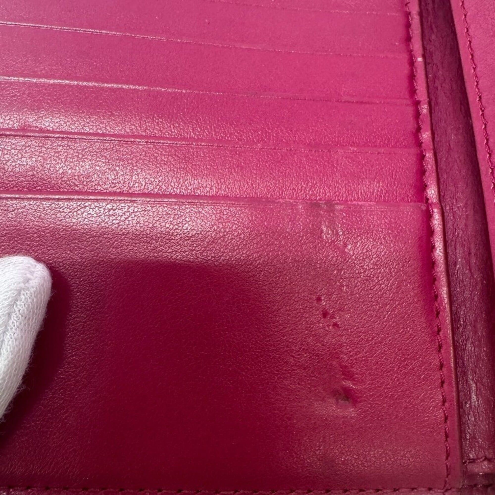 Celine CELINE Medium Strap Bi-fold Wallet, Pink Size ONE SIZE - 8 Thumbnail