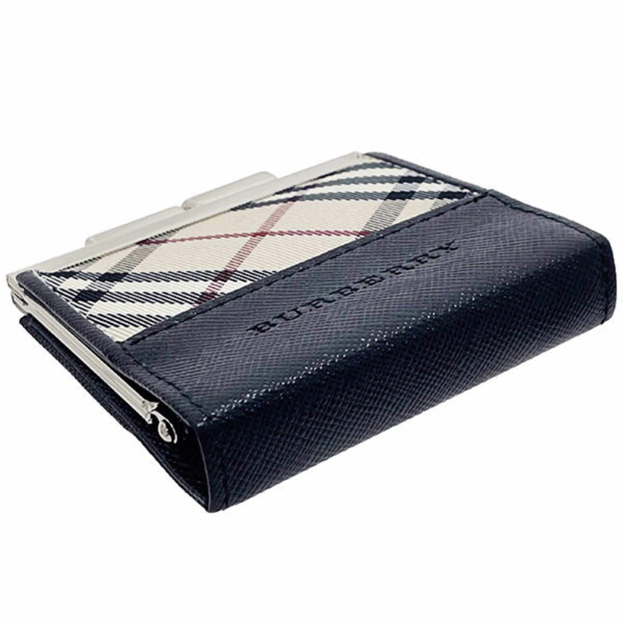 Burberry Burberry Check Coin Case, Nylon Leather, Beige/Black, Wallet KK-17239 Size ONE SIZE - 4 Thumbnail