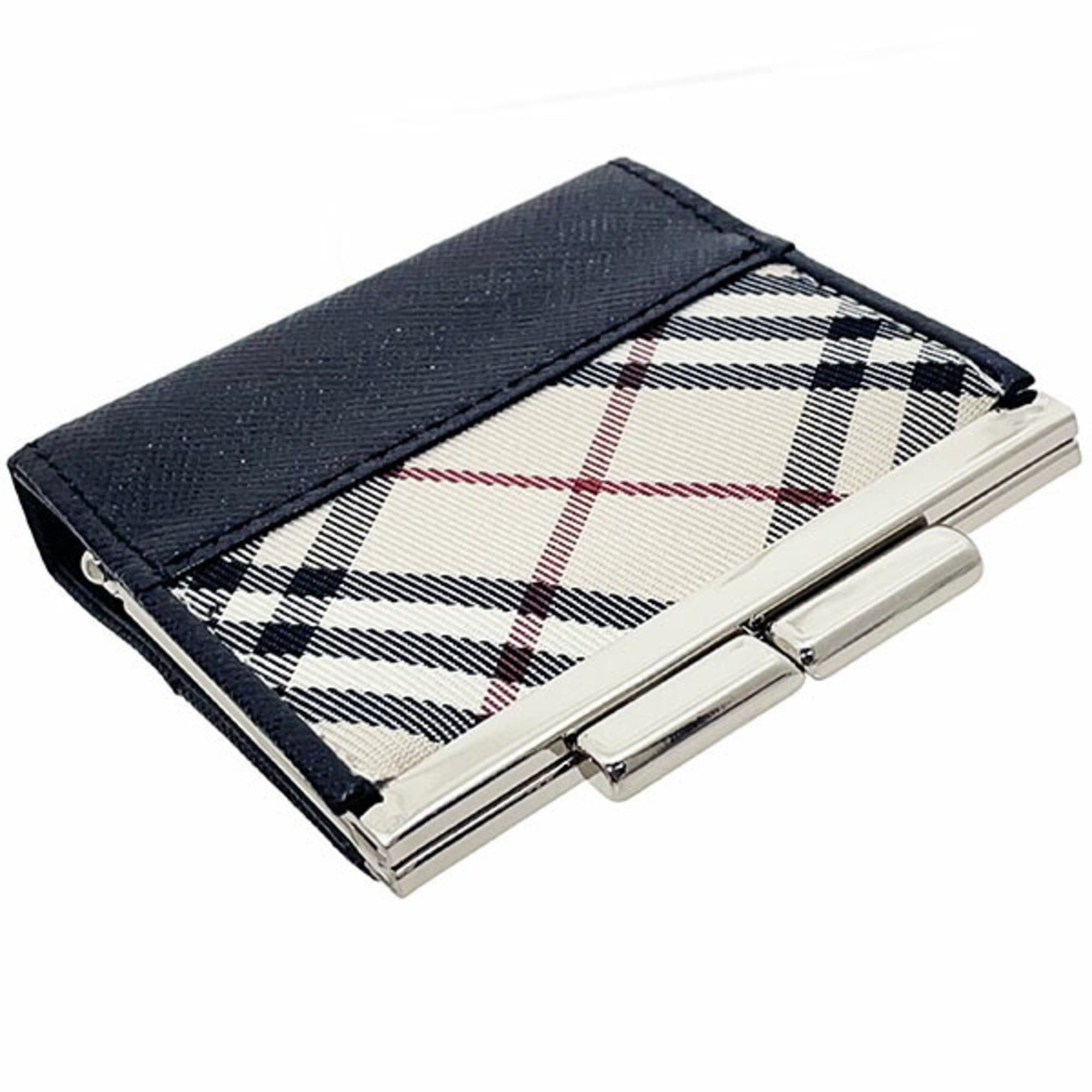 Burberry Burberry Check Coin Case, Nylon Leather, Beige/Black, Wallet KK-17239 Size ONE SIZE - 3 Thumbnail