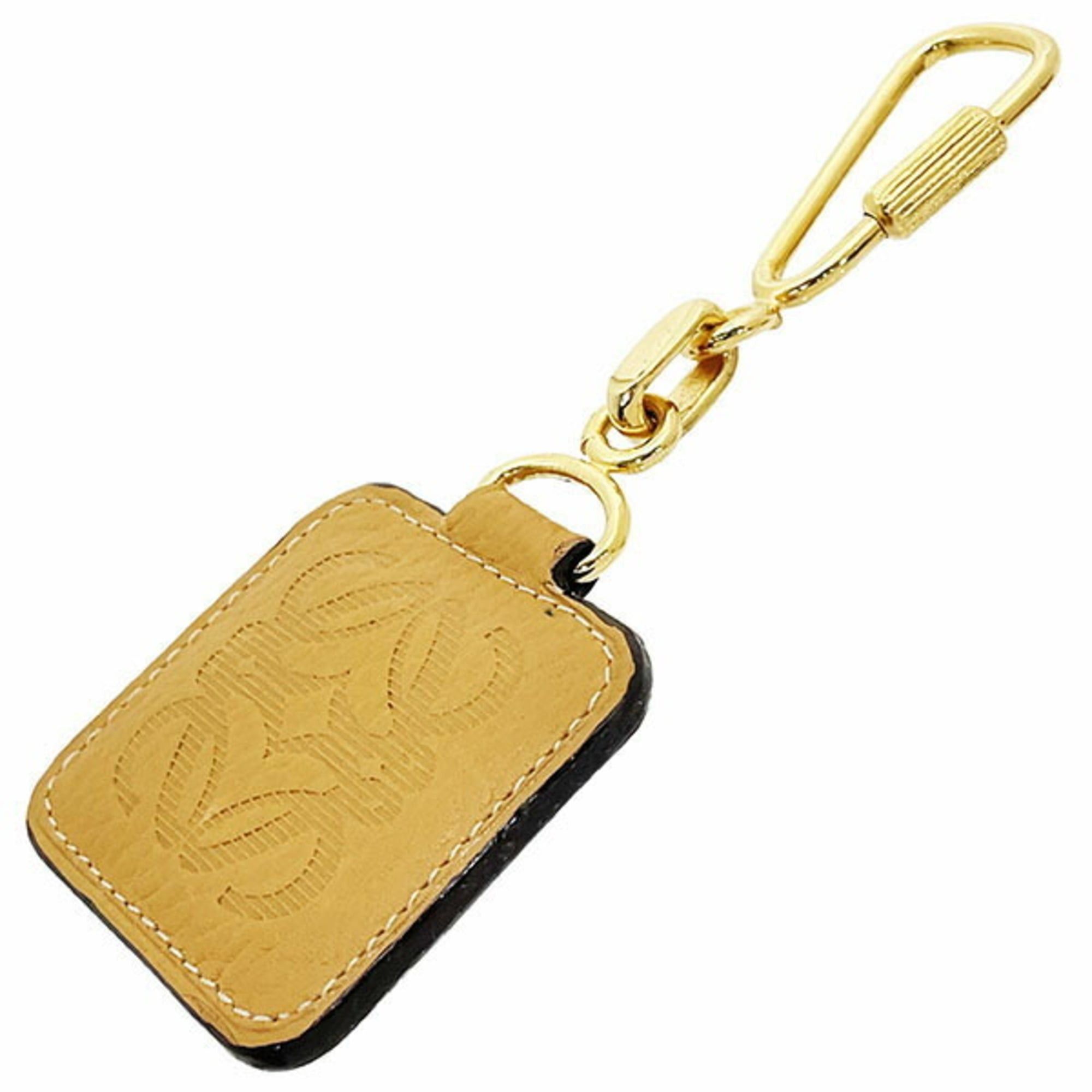 Loewe Loewe Anagram Keychain Hook Leather Camel Tag Keyring Charm KK-17178 Size ONE SIZE - 3 Thumbnail